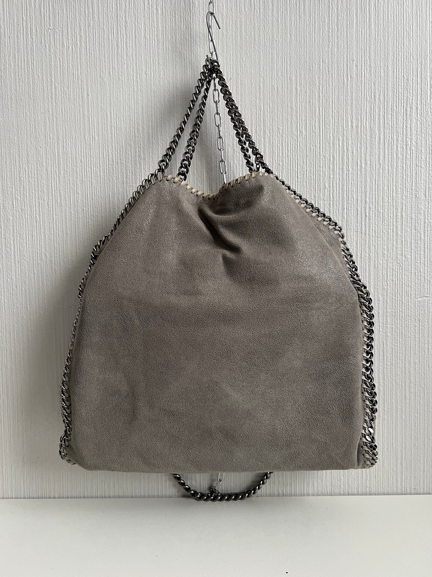 Stella McCartney Falabella Fold-Over Grey Tote Bag