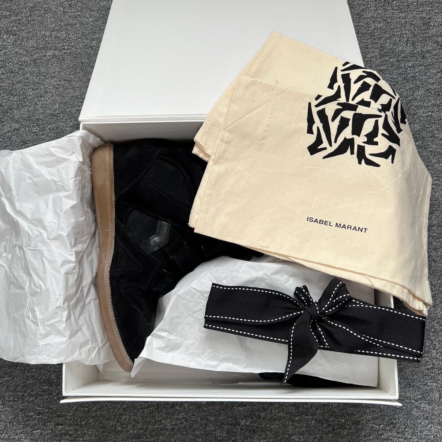 Isabel Marant Bekett Black Suede Leather Trainers Womens Shoes