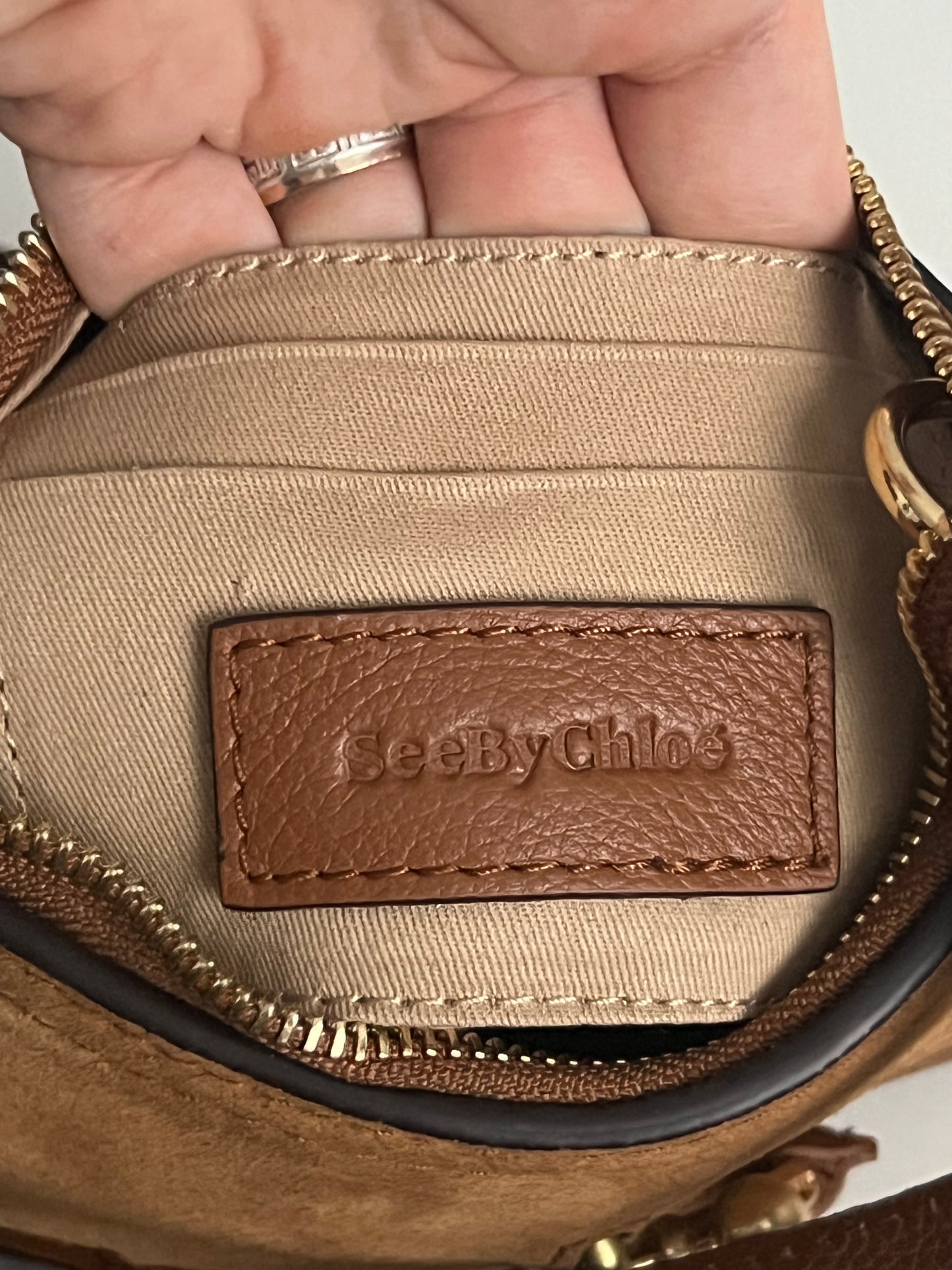 See By Chloé Mini Joan Cross Body Bag in Caramello
