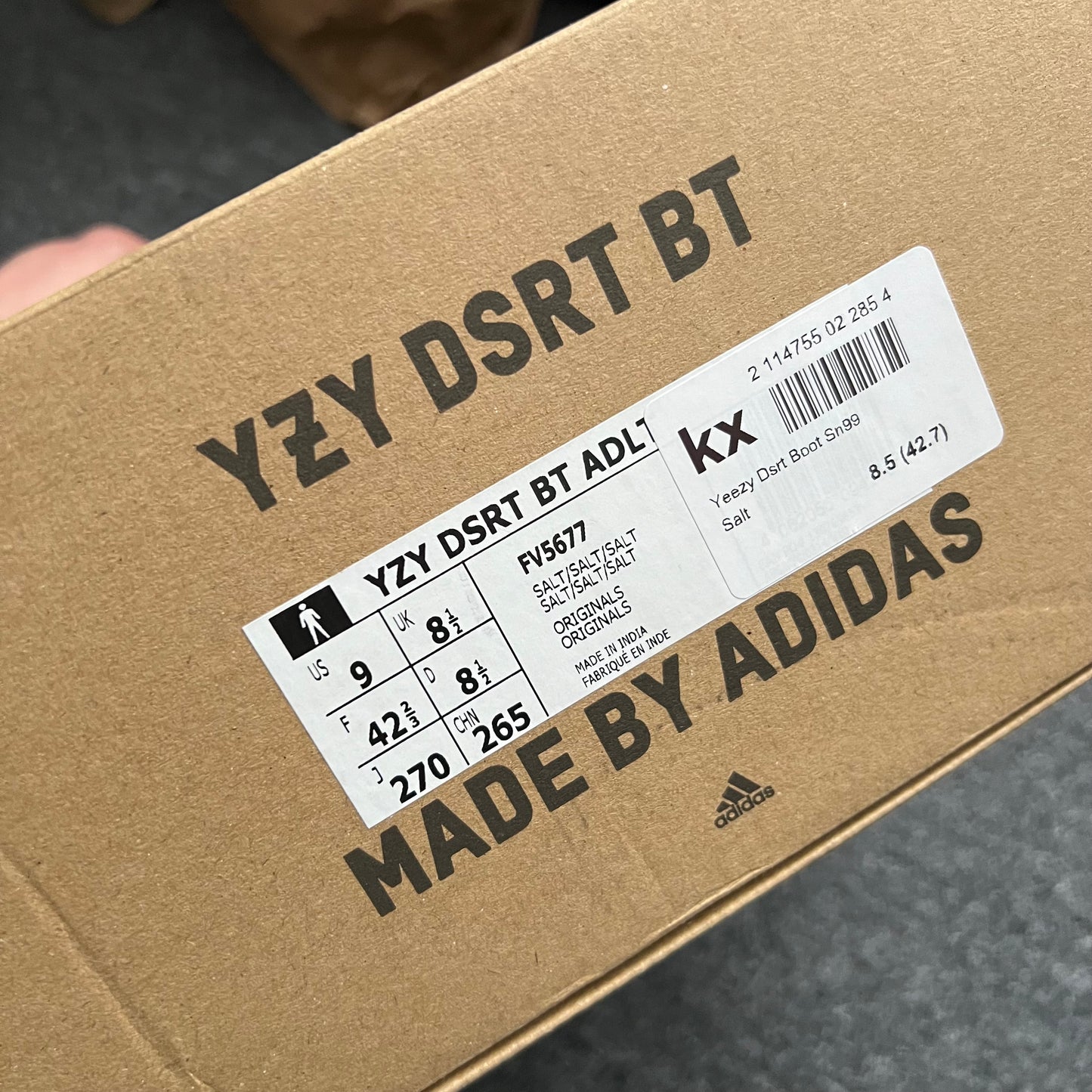 Adidas Yeezy Yzy Desert Boot Salt Shoes
