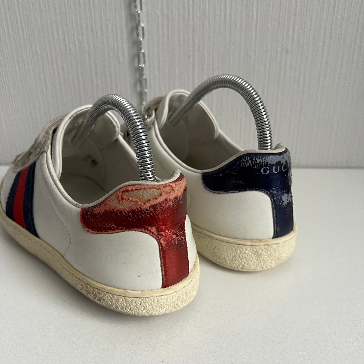 Gucci Ace Velcro Leather Shoes