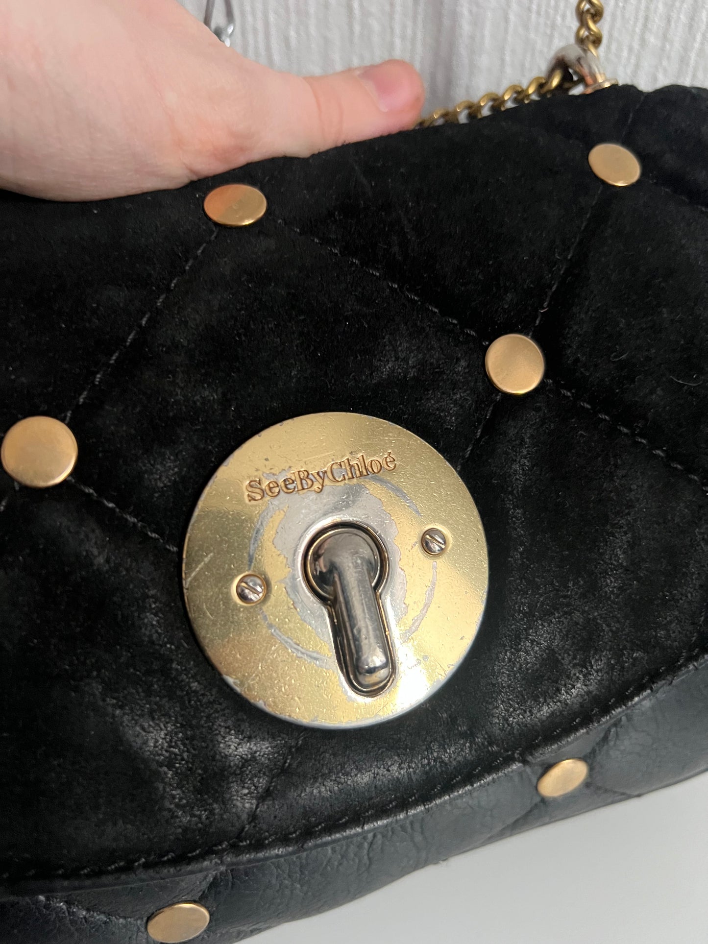 See by Chloe Lois Suede & Leather Shoulder Bag