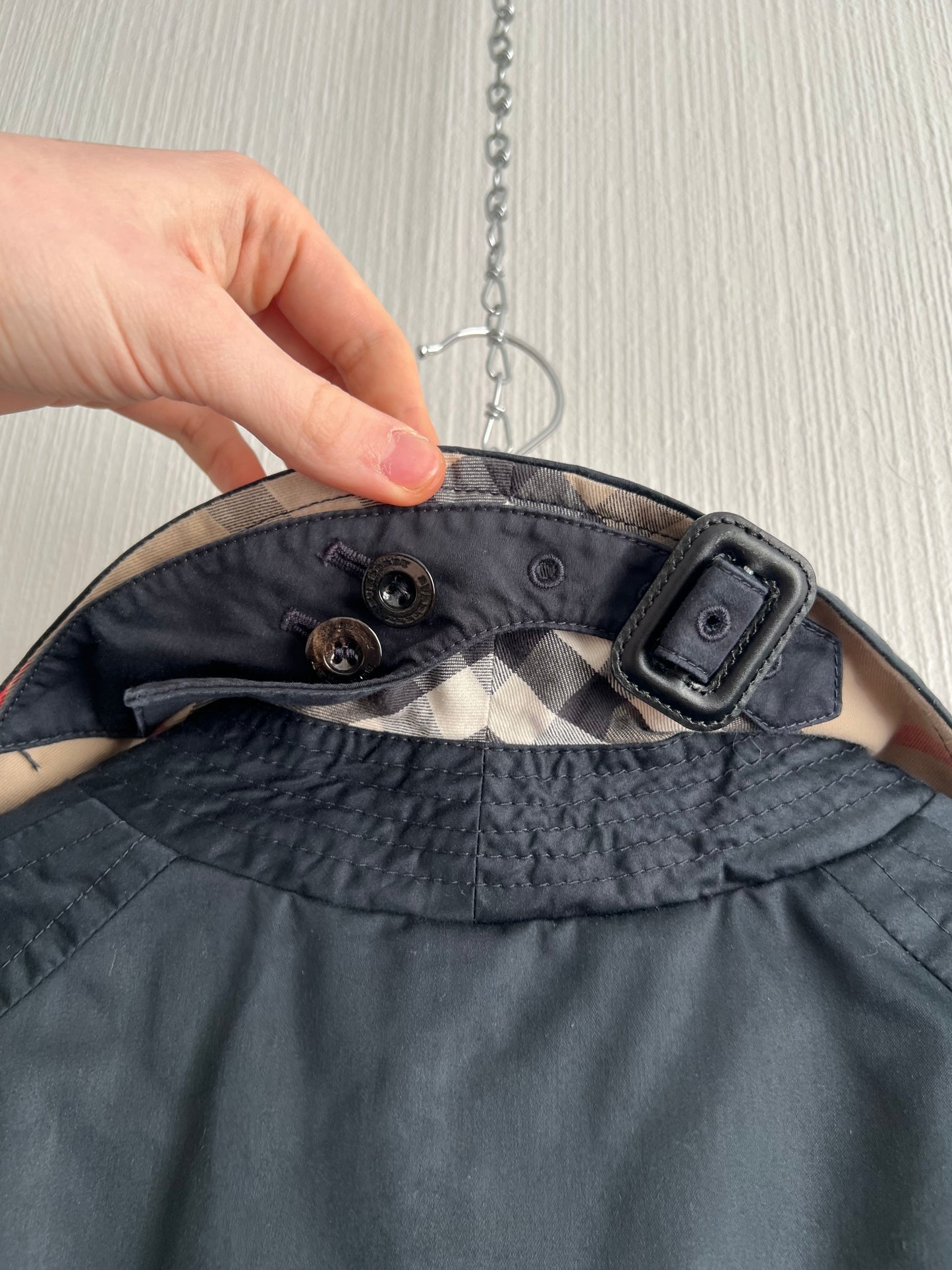 Burberry London Kensington Navy Cotton Trench Coat