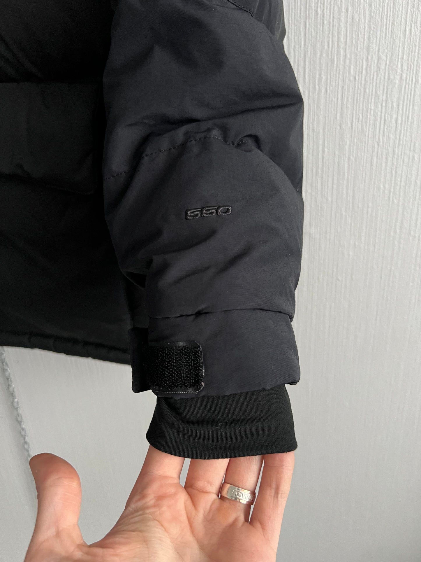 The North Face 550 Down Puffer Black Jacket