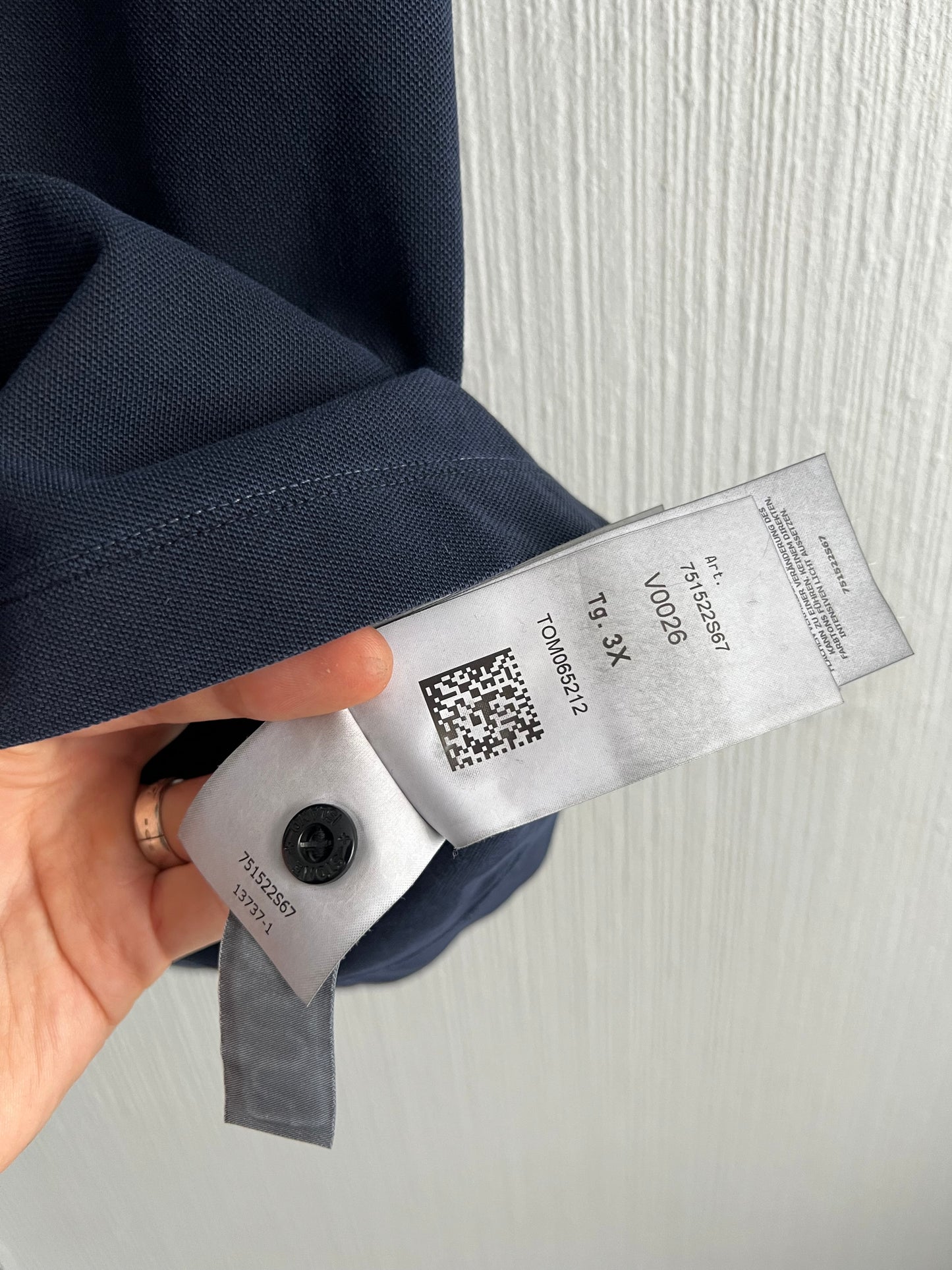 Stone Island Navy Cotton Polo T-shirt