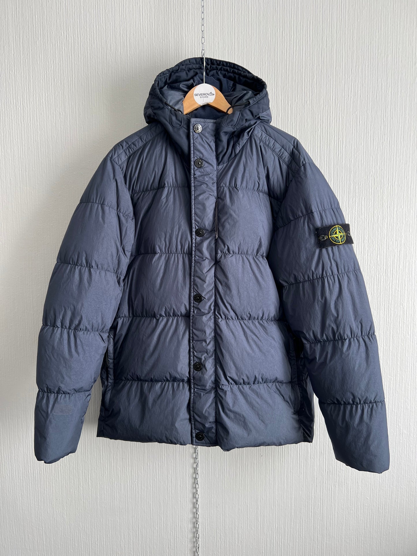 Stone Island AW16 Navy Crinkle Reps Ny Down Jacket
