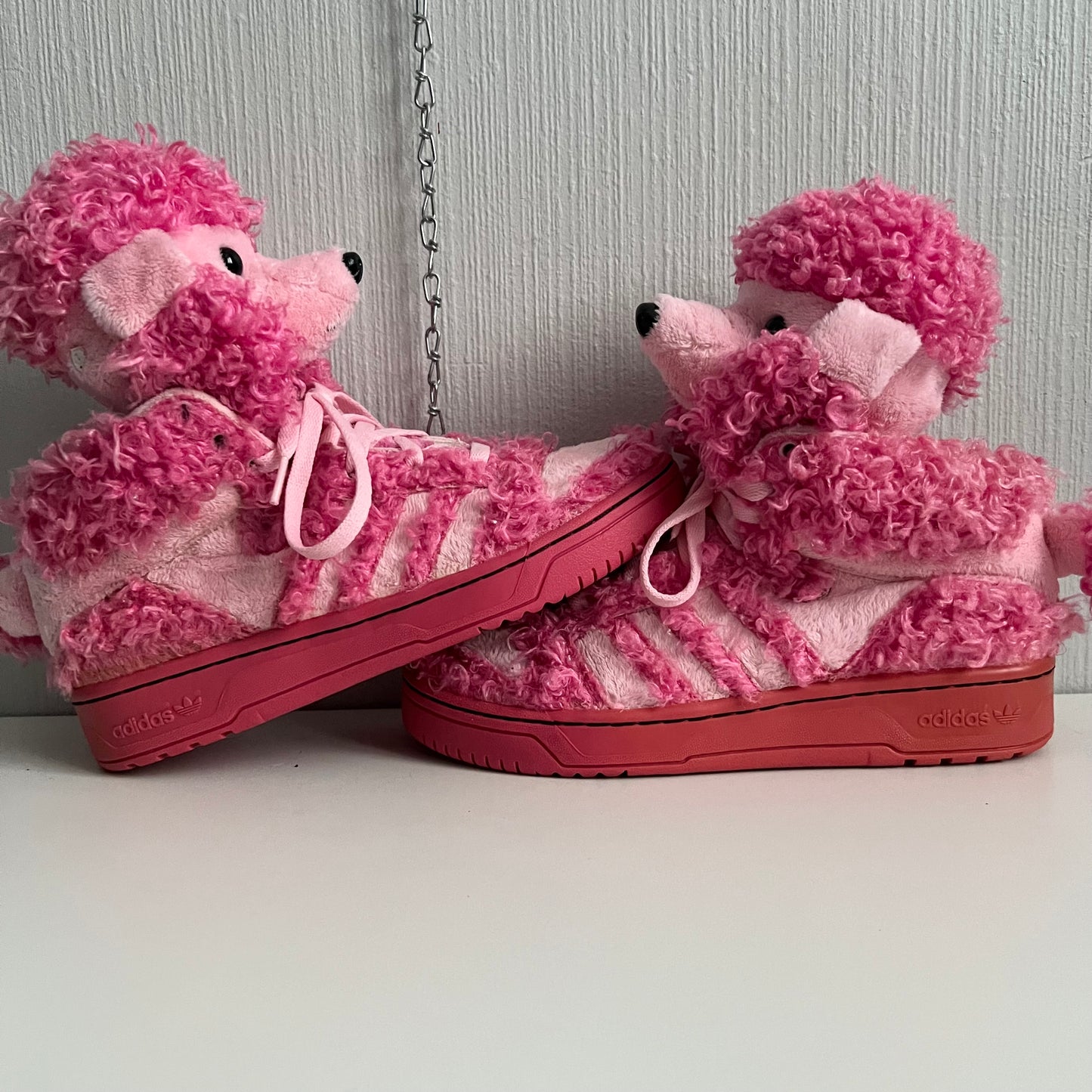 Adidas Jeremy Scott Pink Poodle Dog Sneakers Shoes