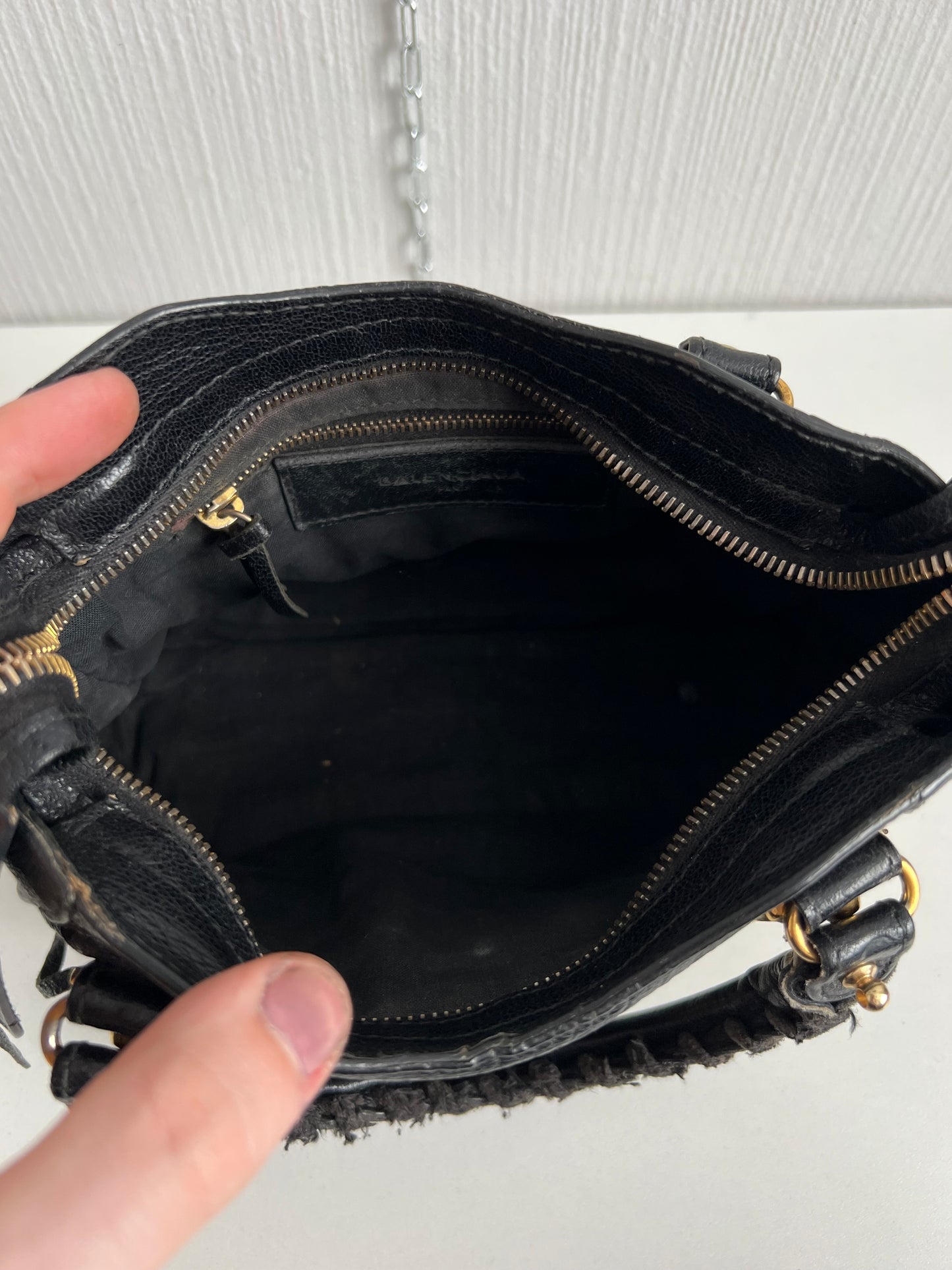 Balenciaga City Bag Mini in Black Leather