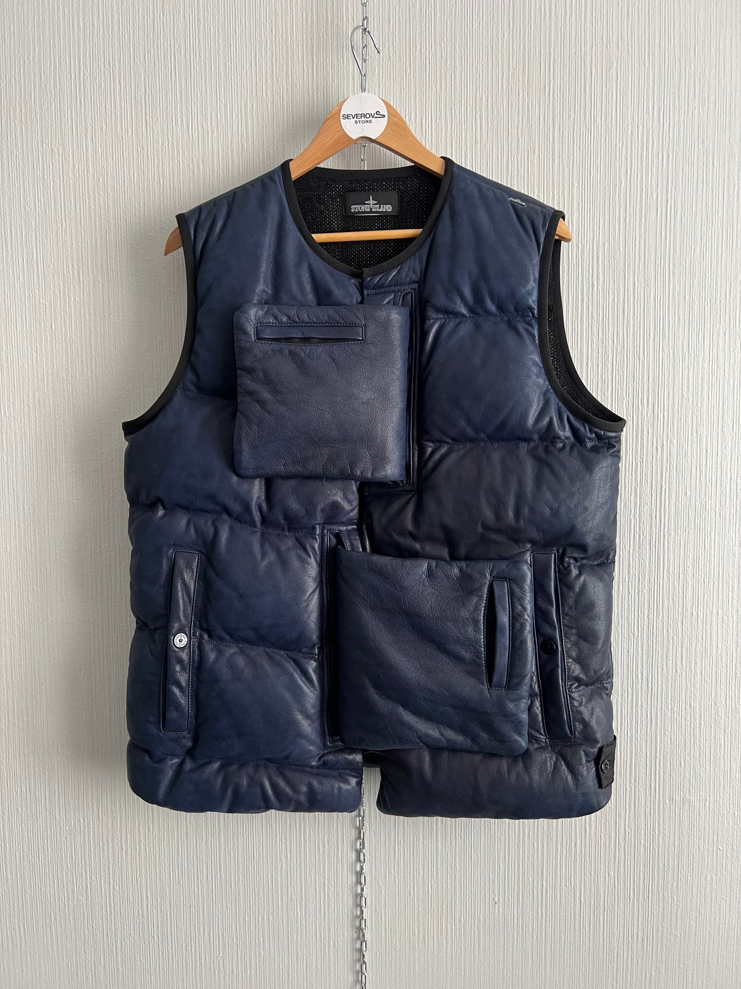 Stone Island Shadow Project AW20 Nappa Leather Utility Vest