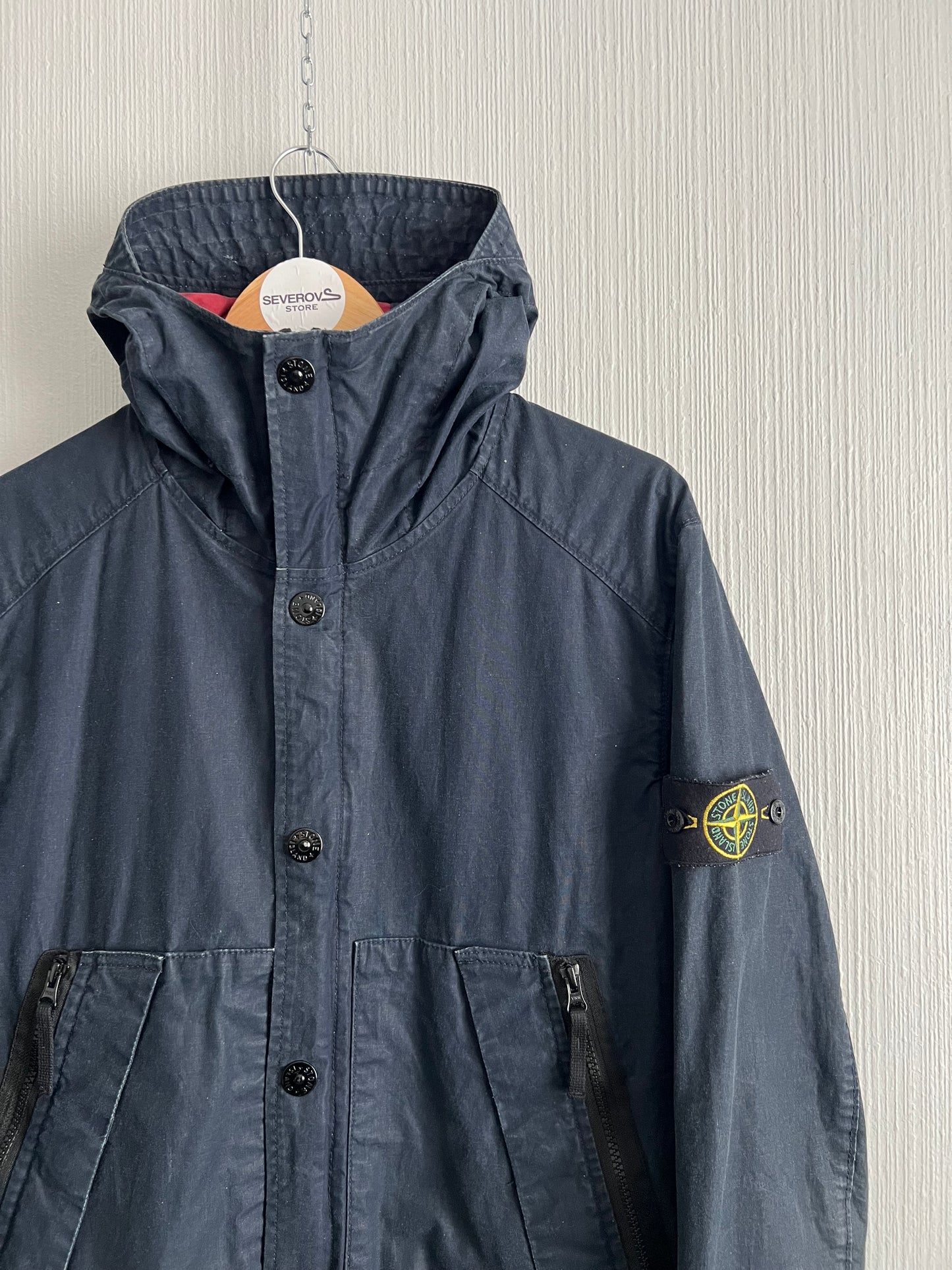 Stone Island SS13 Navy Tela Stella Hooded Jacket