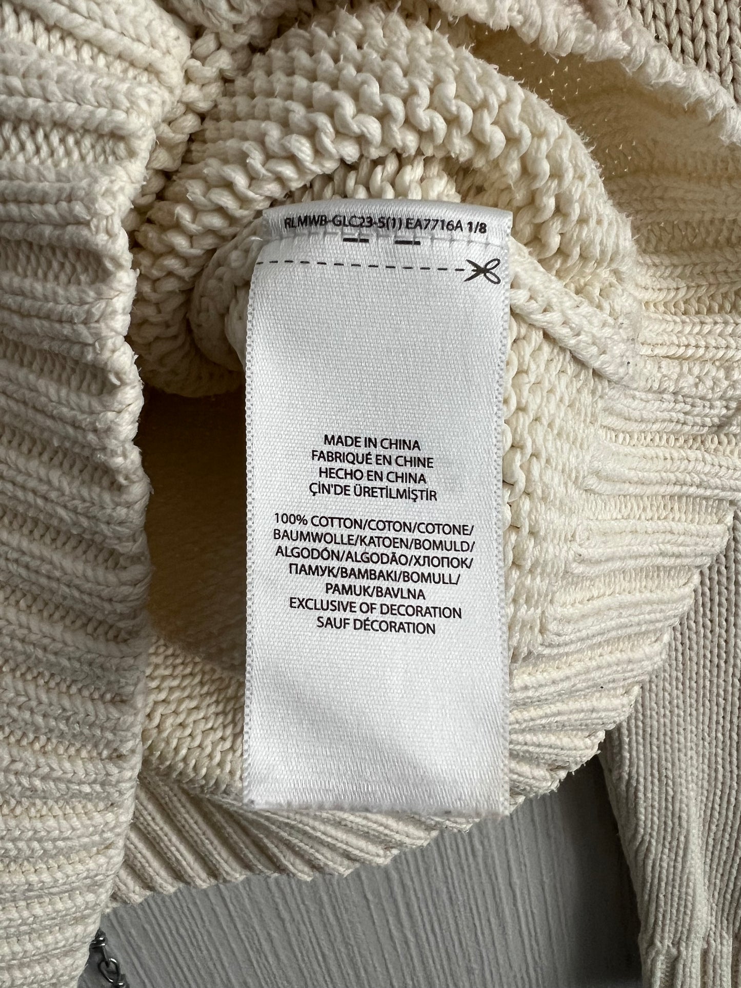 Polo Ralph Lauren American Flag Women’s Knit Sweater in Cream