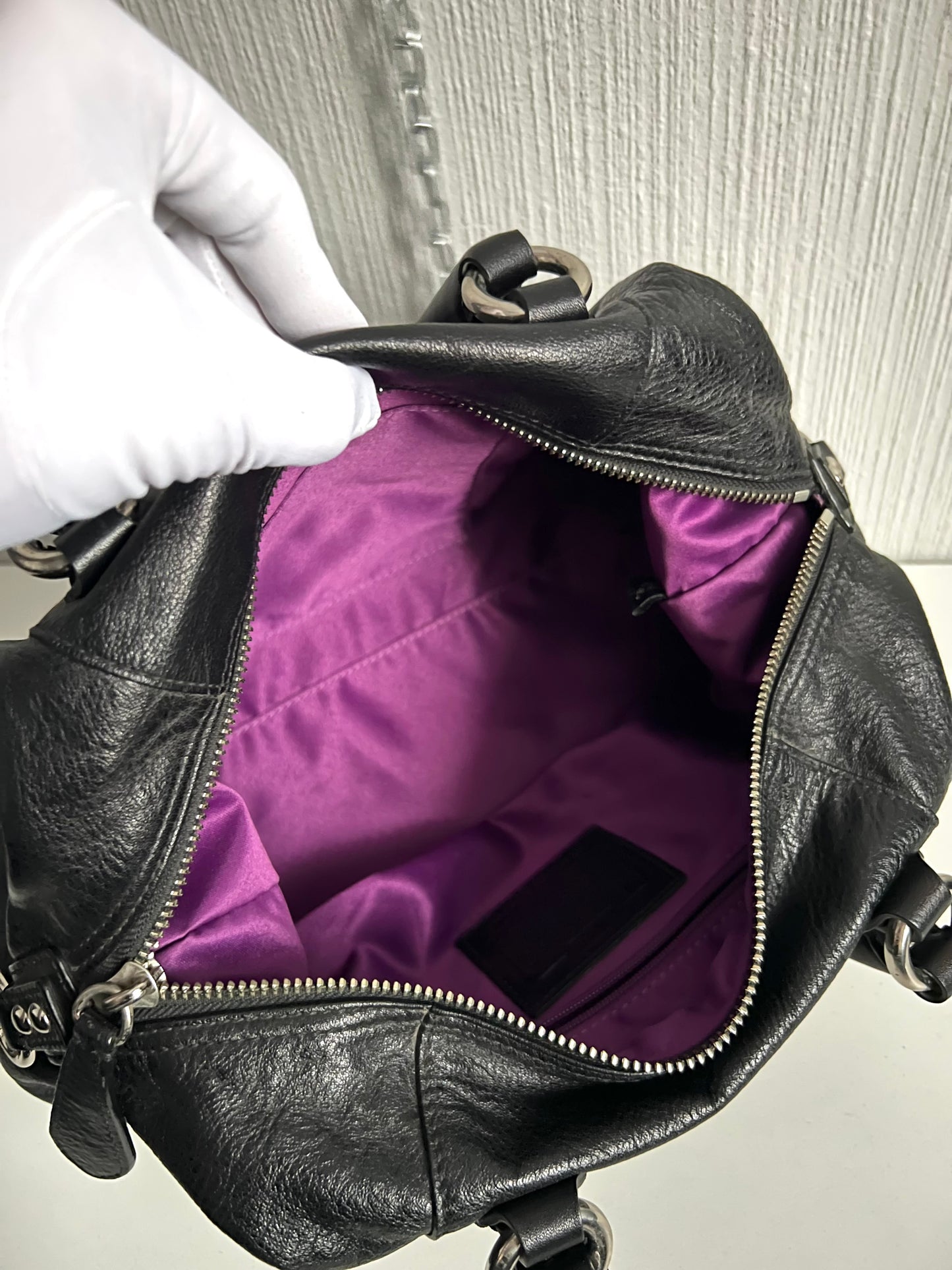 Coach Ashley Black Leather Shoulder Bag