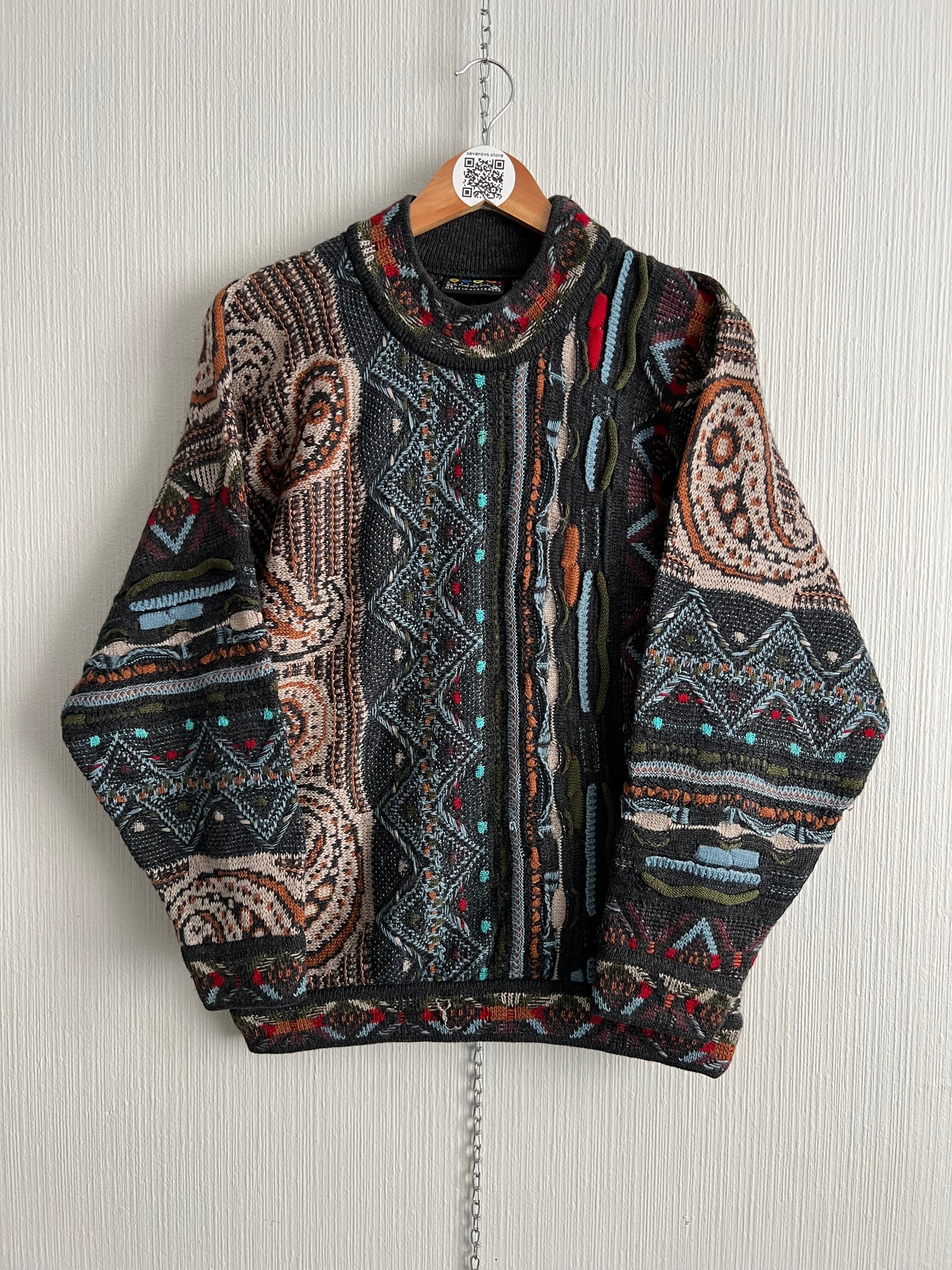 Coogi Vintage Crazy Knit Made in Australia Sweater