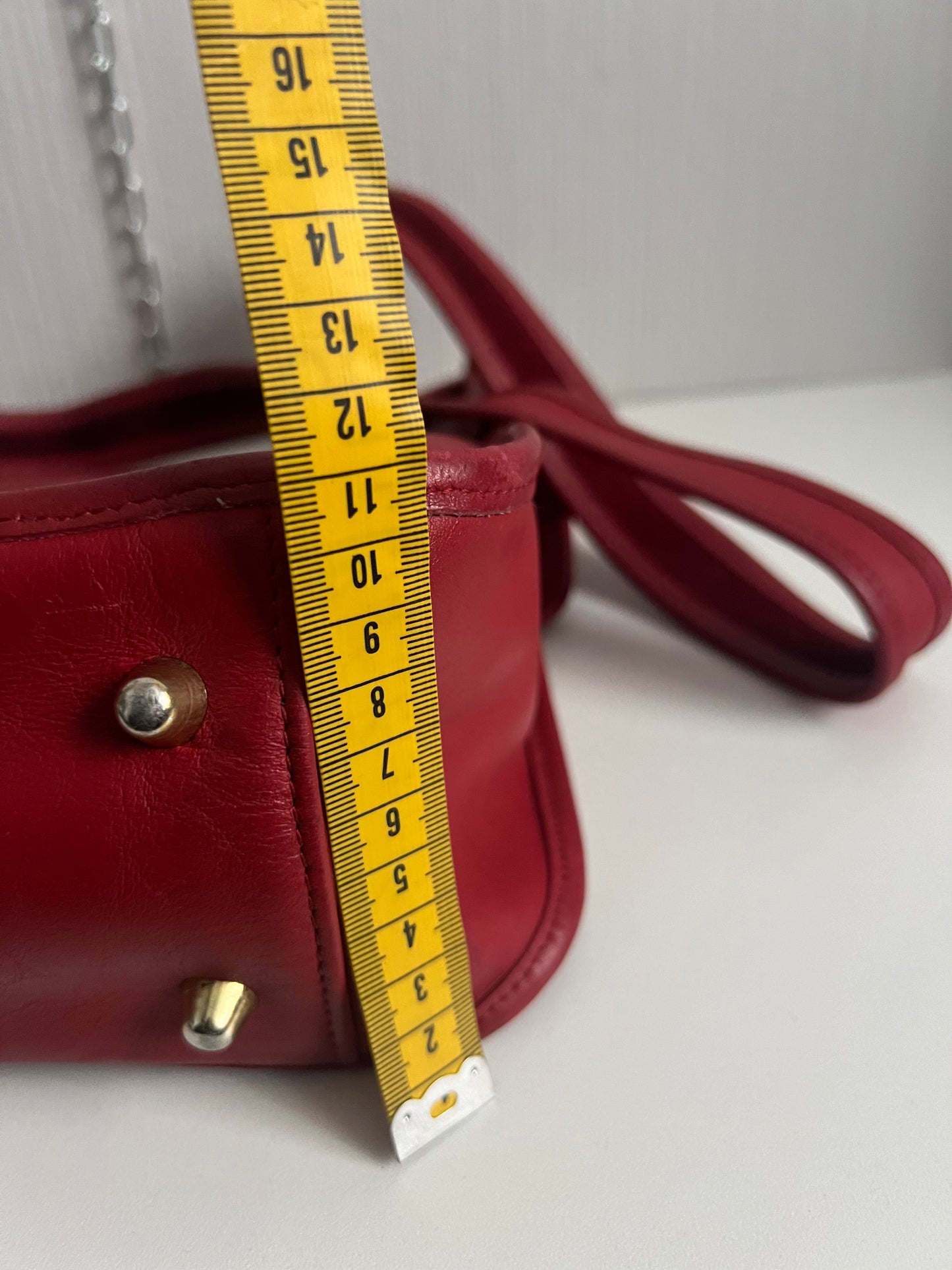 Vintage Coach Legacy Zip 9966 Made in USA Red Leather Crossbody Shoulder Bag