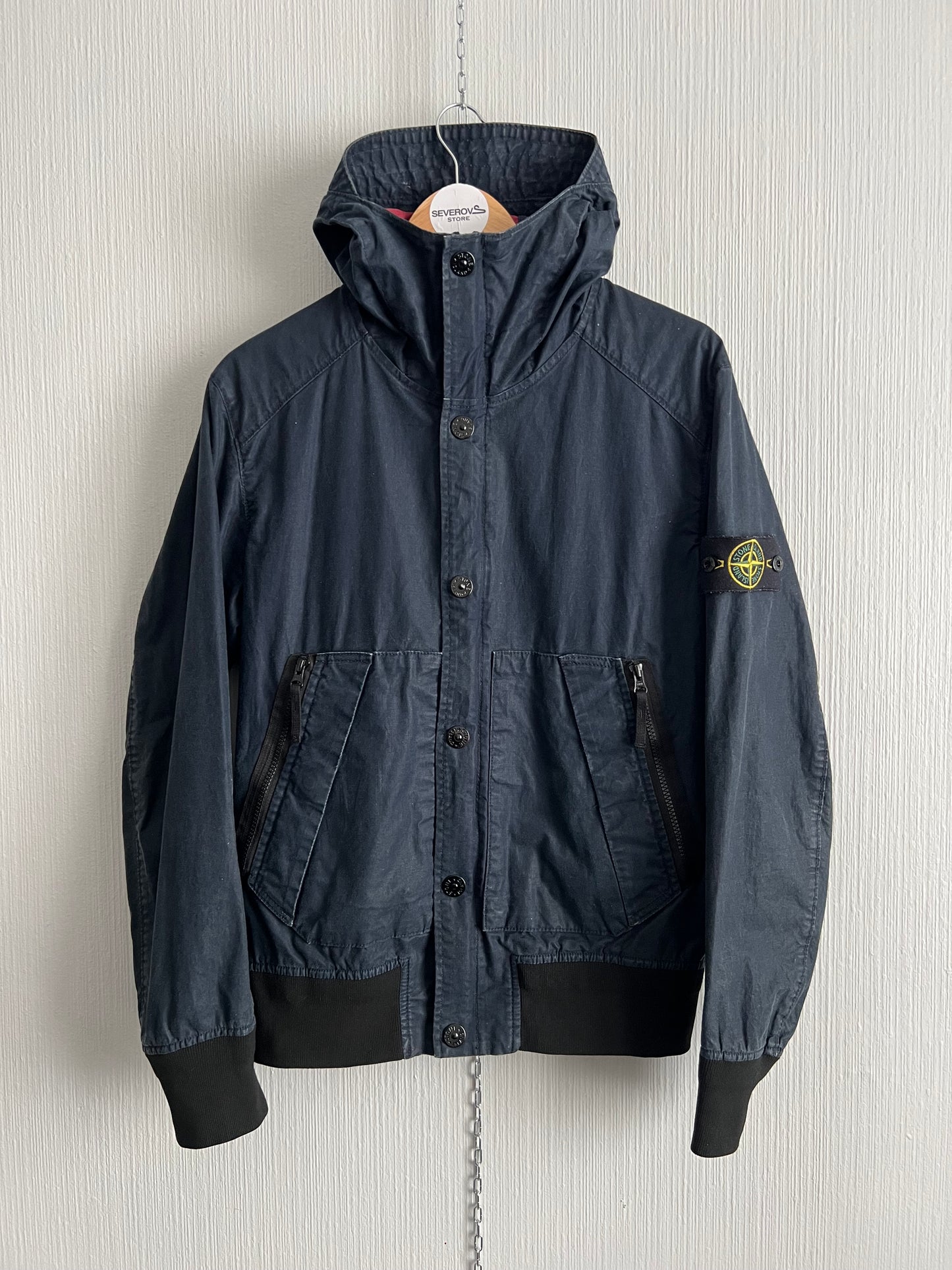 Stone Island SS13 Navy Tela Stella Hooded Jacket