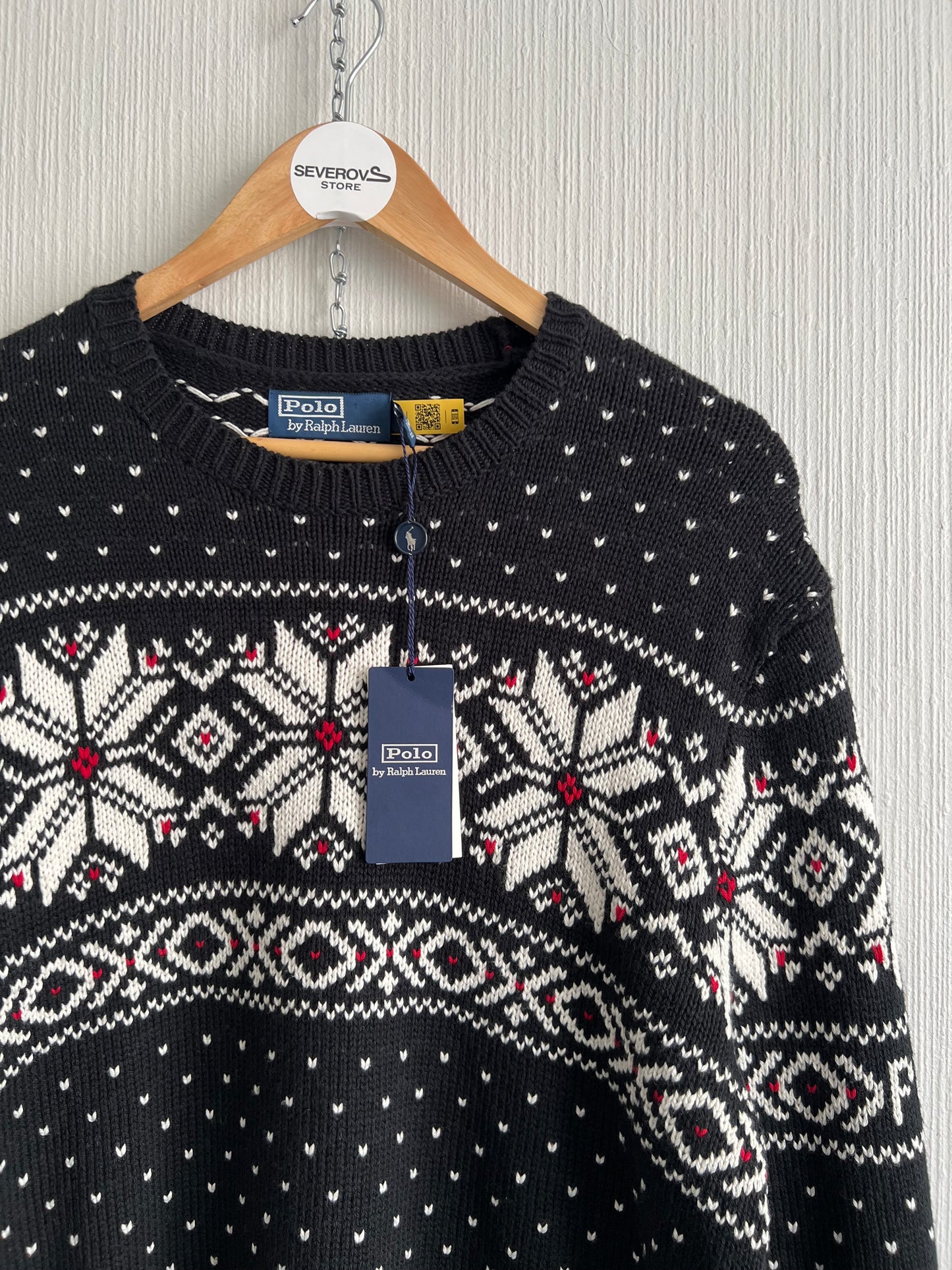 Polo Ralph Lauren Snowflake Cotton Cashmere Blend Knit Mens Sweater