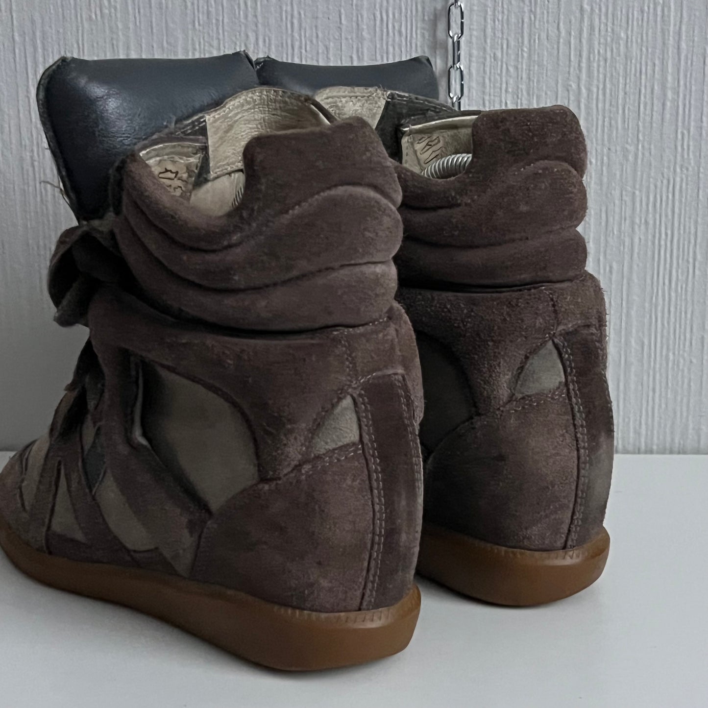 Isabel Marant Bekett Brown Suede Leather Trainers Womens Shoes
