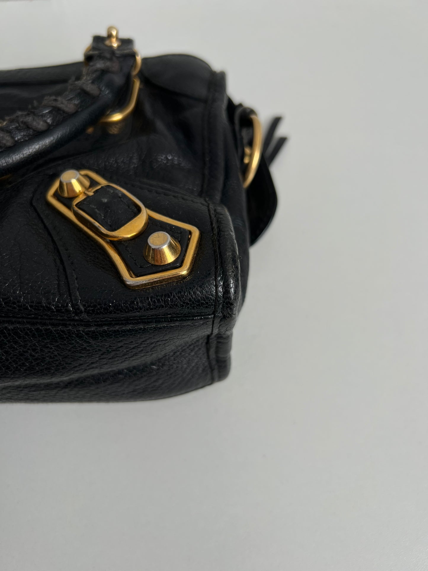 Balenciaga City Bag Mini in Black Leather