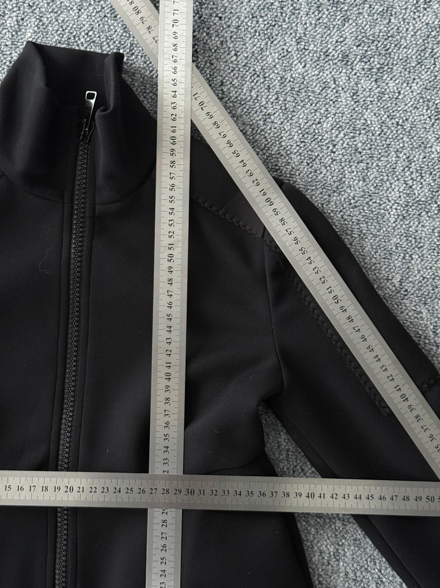 Prada Black Neoprene Pleated Waist Jacket