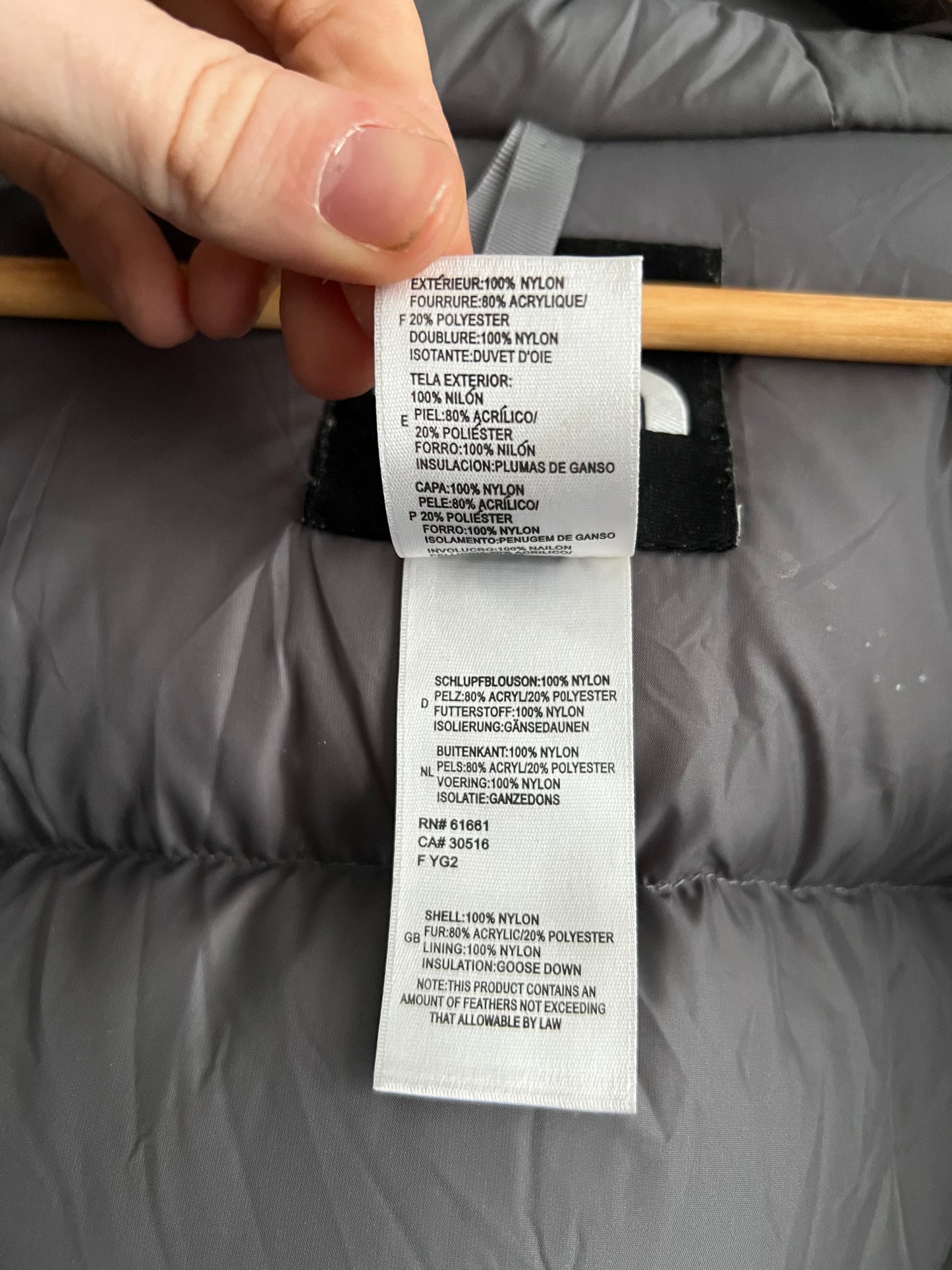 The North Face Blue Down Water-repellent Jacket