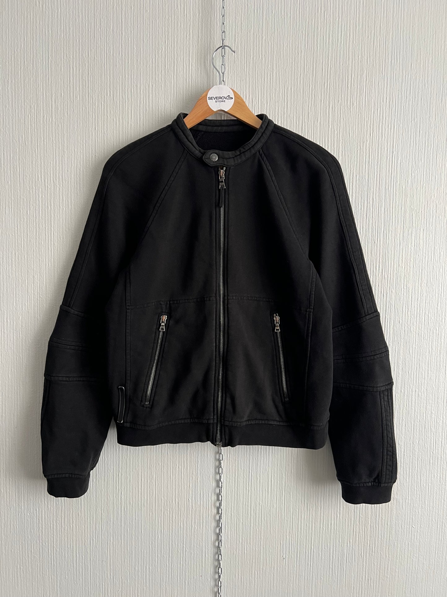 Prada Black Cotton Bomber Jacket