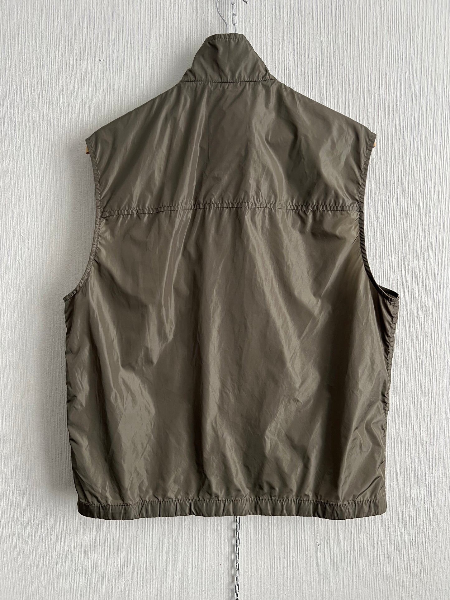 Prada Sport Luna Rossa Khaki Nylon Black Tab Jacket