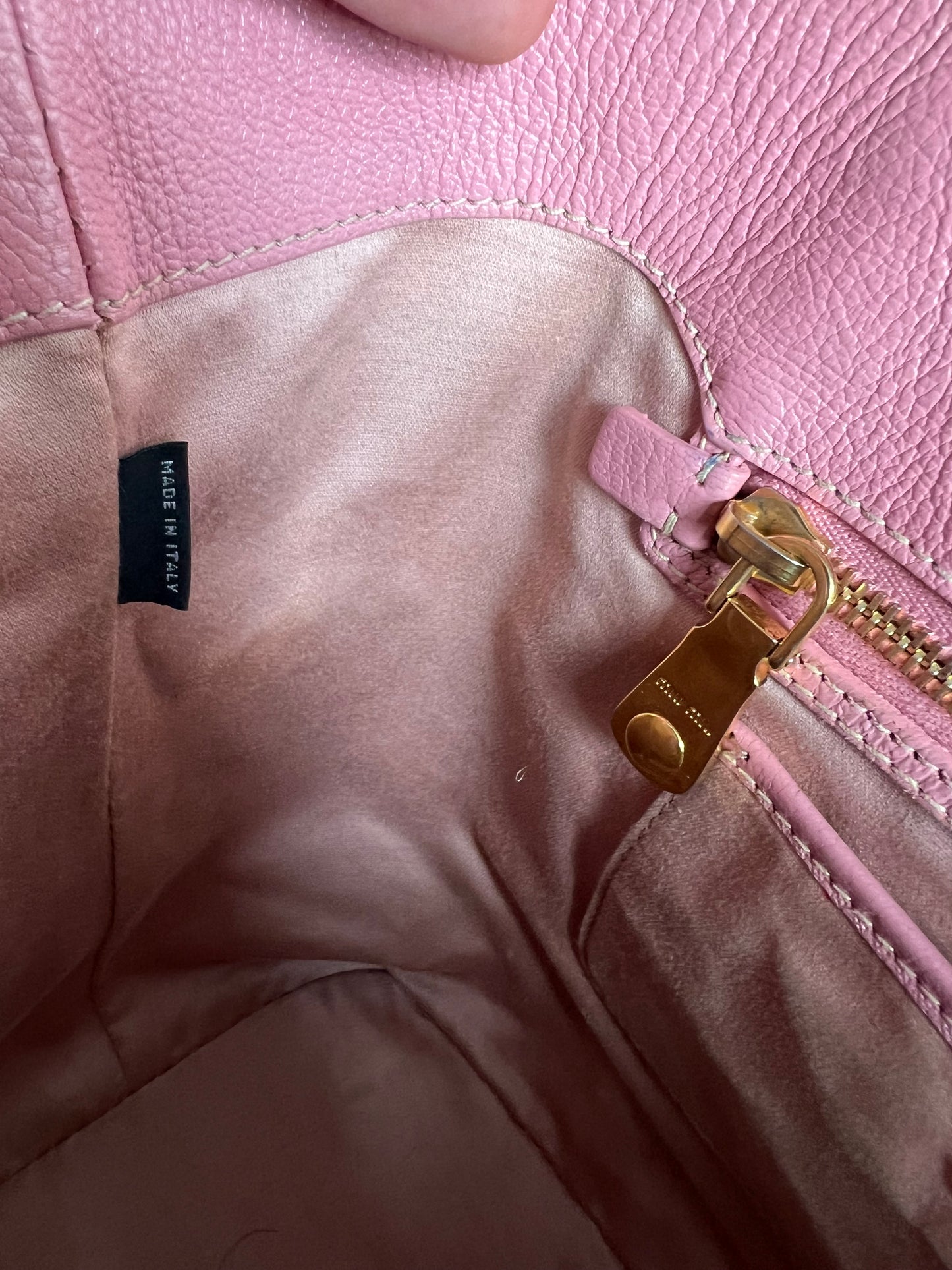 Miu Miu Tote Pink Leather Handbag Bag