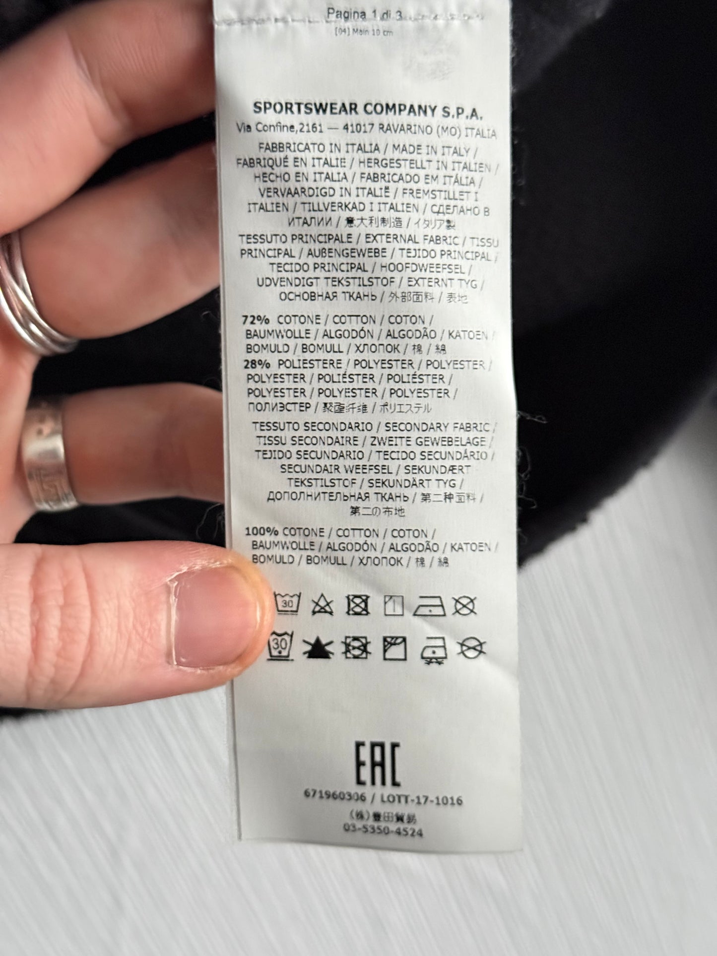 Stone Island Shadow Project AW17 Asymmetric Fleece Hoodie