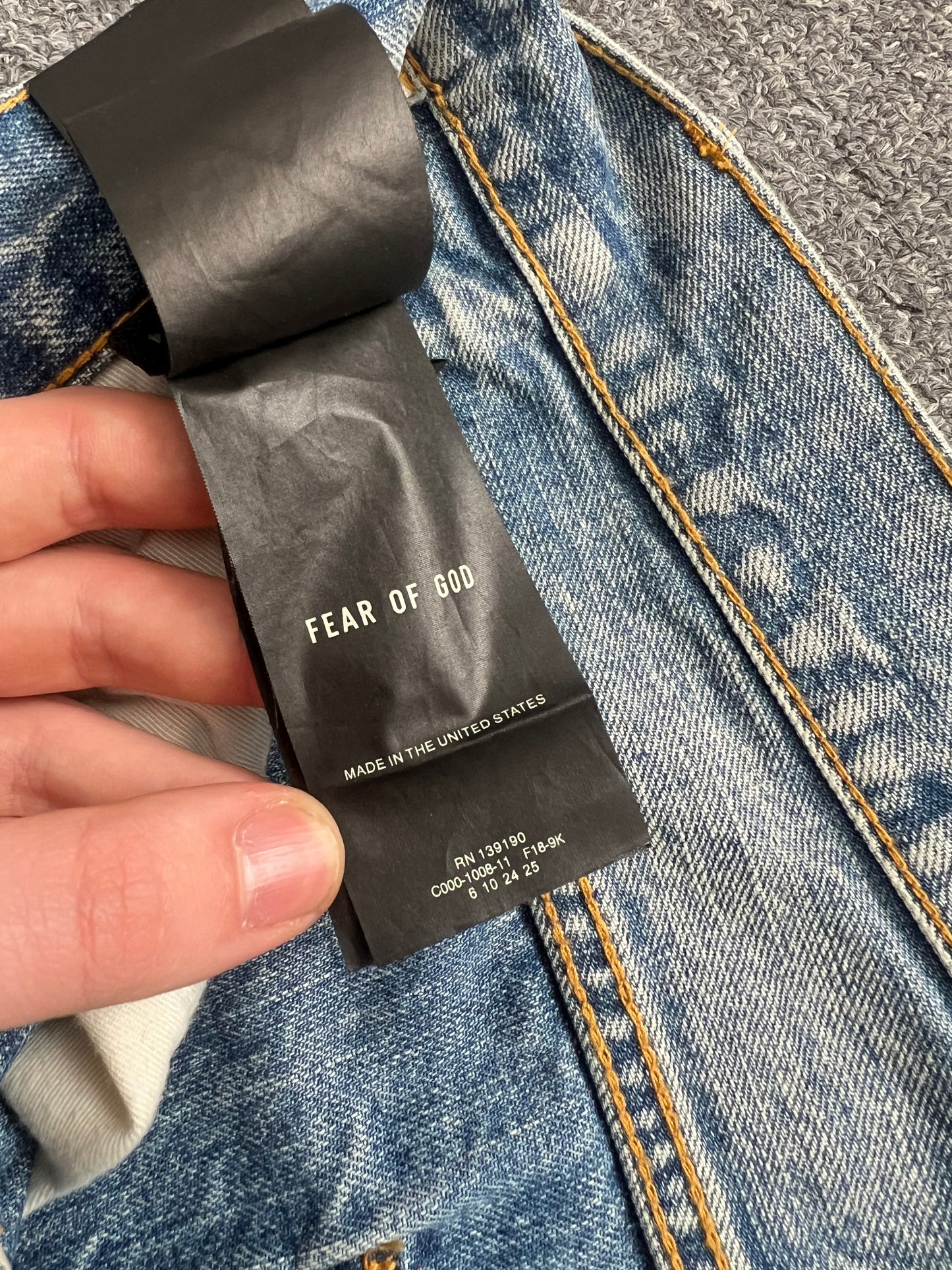 Fear Of God Sixth Collection Inside Out Denim Pants