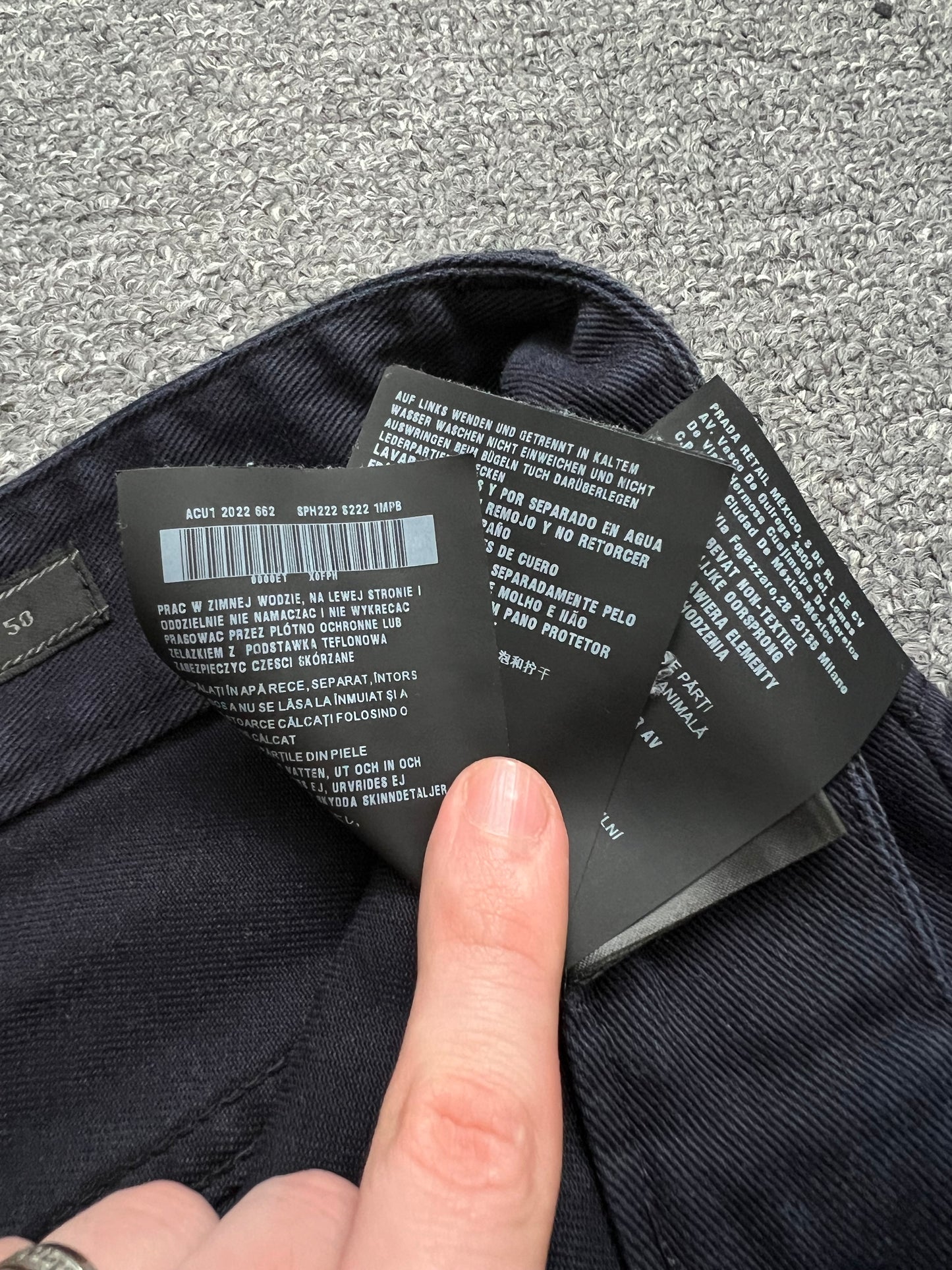 Prada Milano Blue Denim Carpenter Baggy Shorts