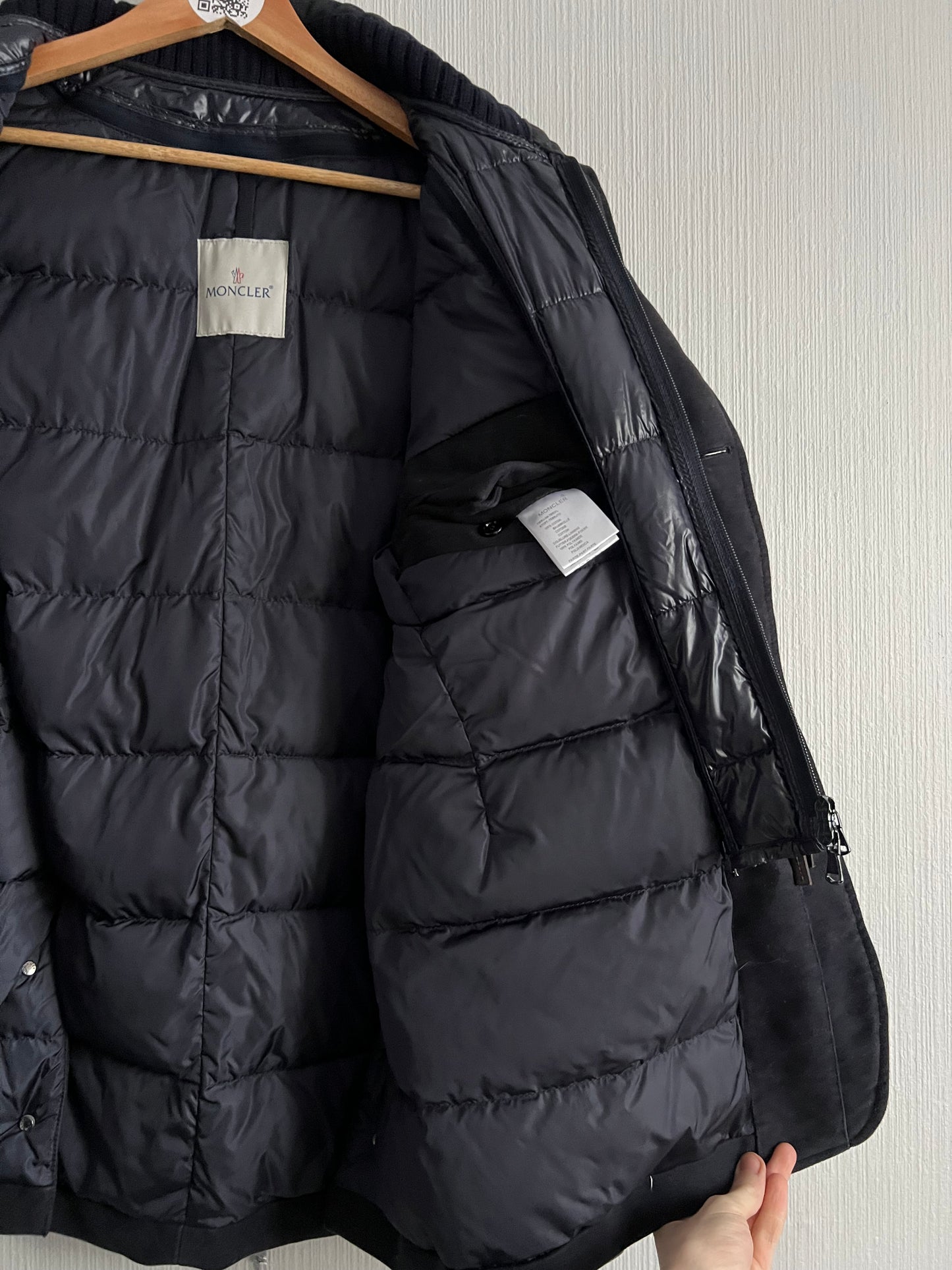 Moncler Claude Black Cotton Down Blazer Mens Jacket