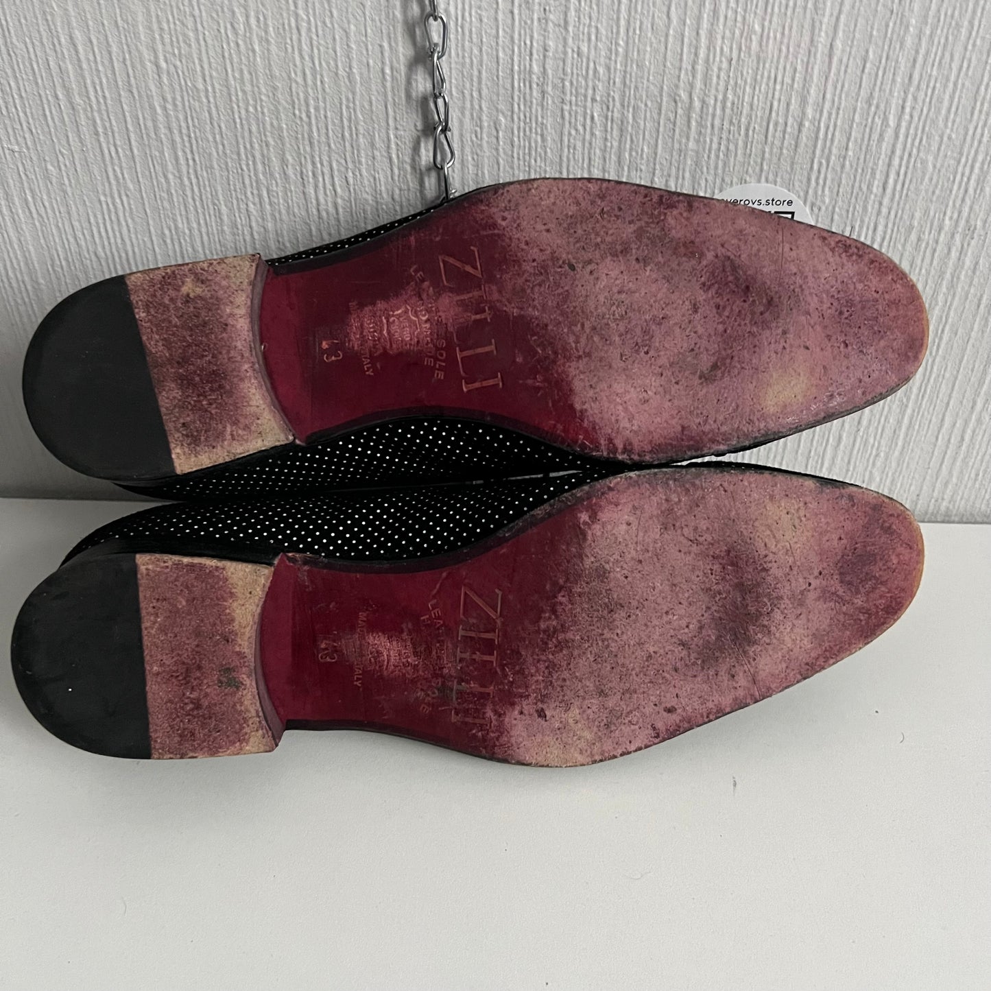 Zilli Mens Leather Formal Flats Loafer Shoes
