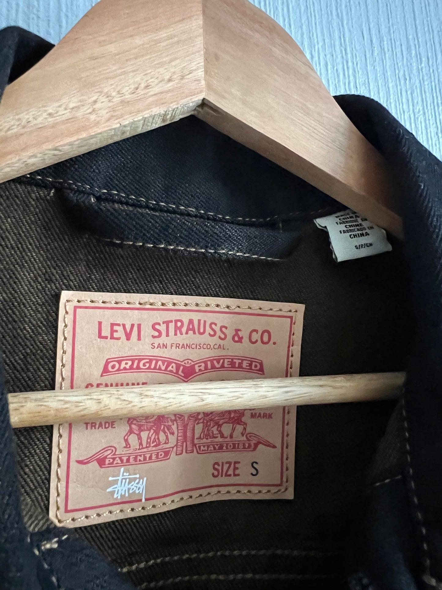 Stussy X Levis Black Denim Jacket Unisex