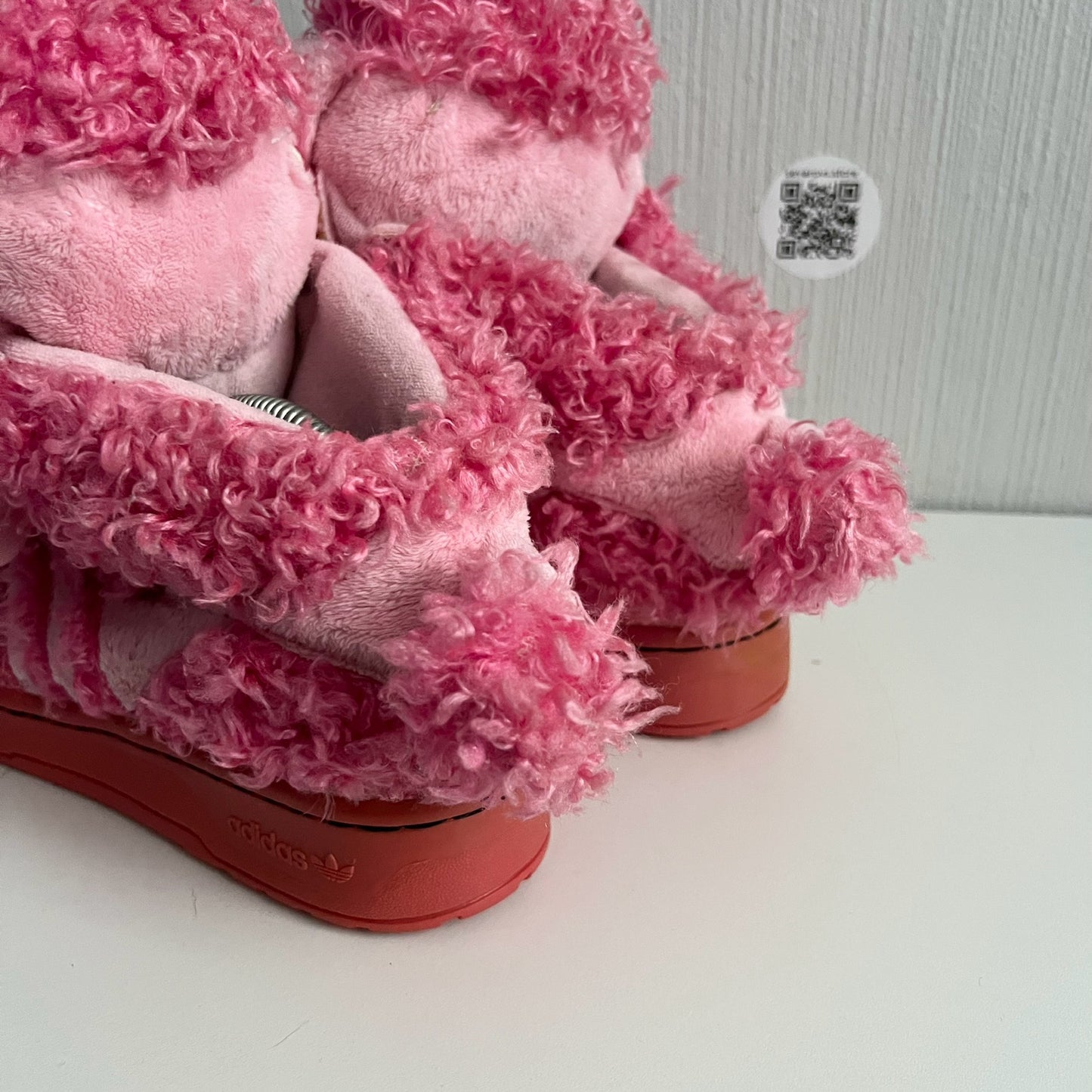Adidas Jeremy Scott Pink Poodle Dog Sneakers Shoes