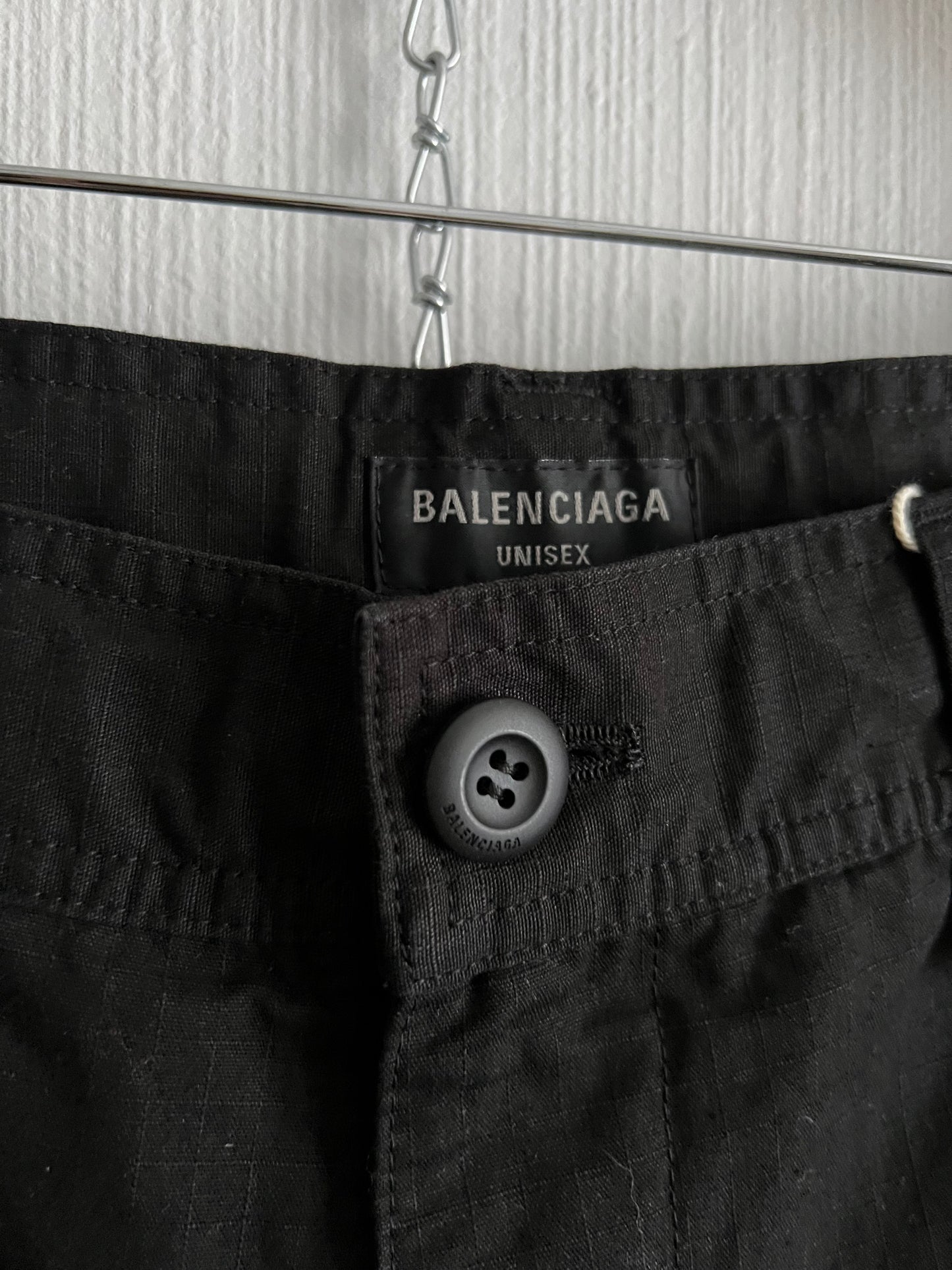 Balenciaga FW22 Black Ripstop Cargo Pants