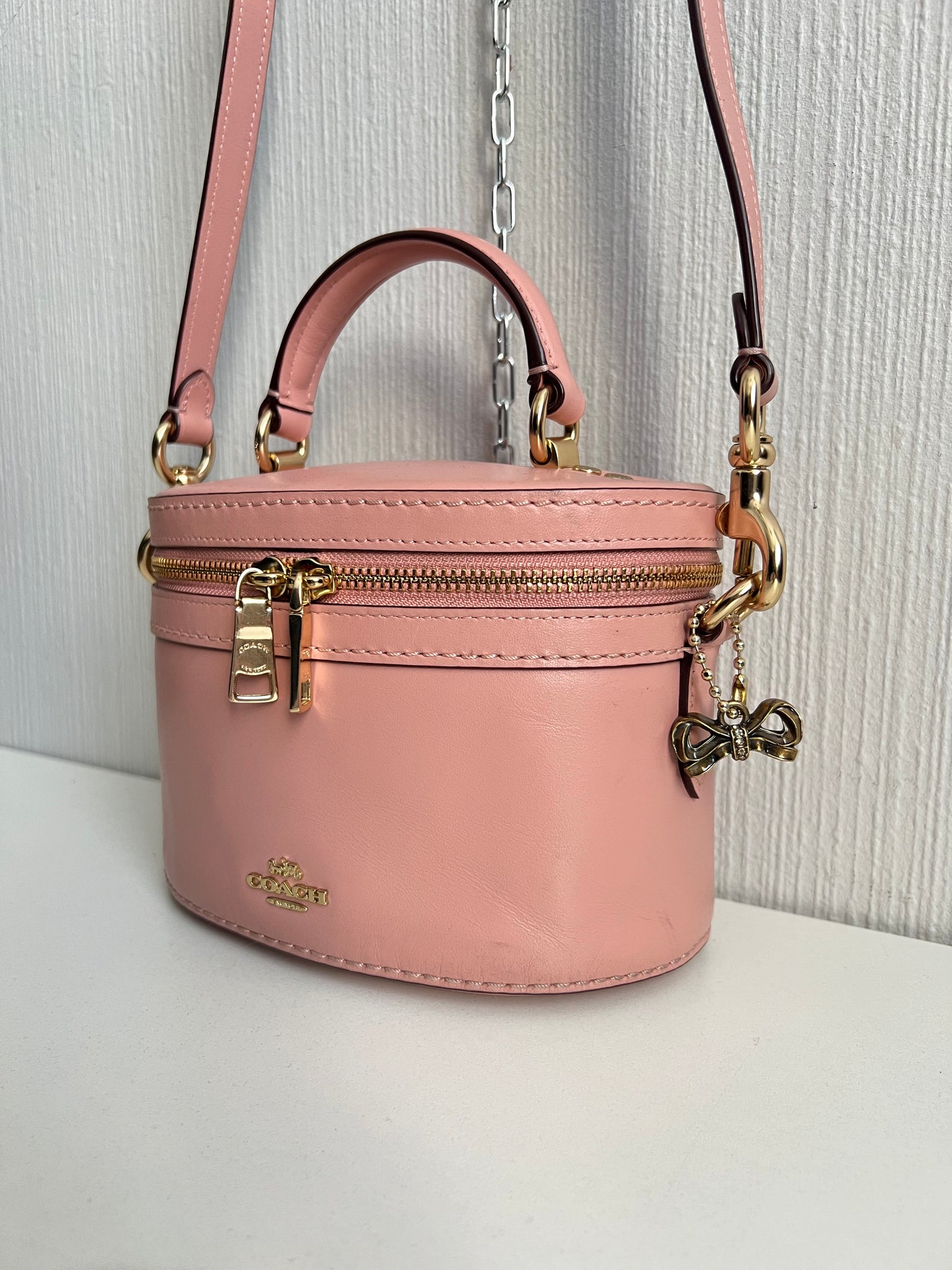 COACH Selena Gomez Pink Trail Bag