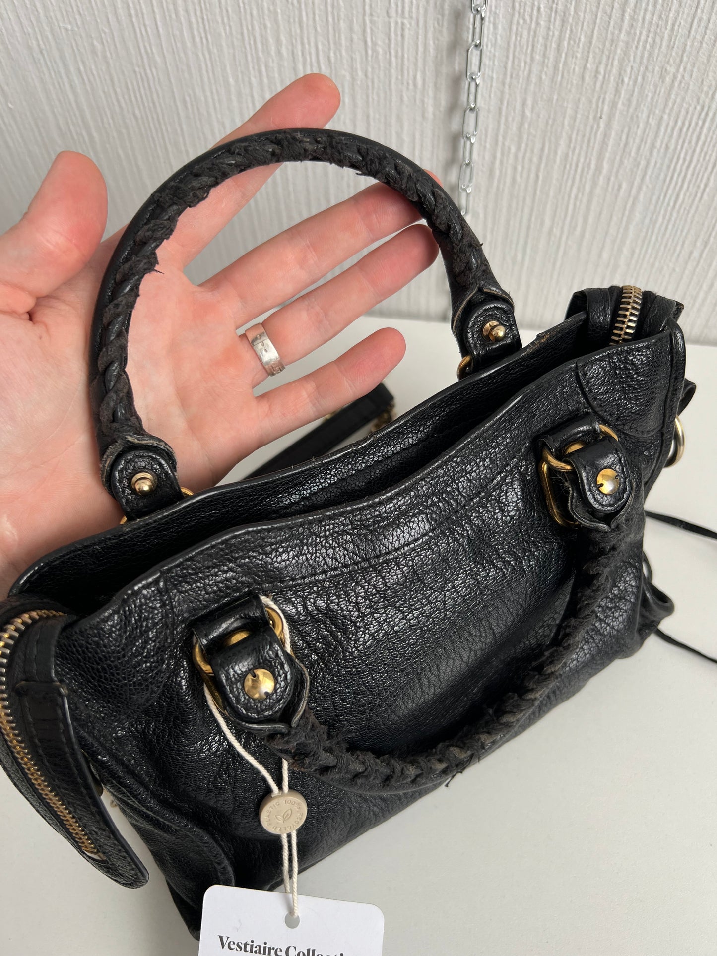 Balenciaga City Bag Mini in Black Leather