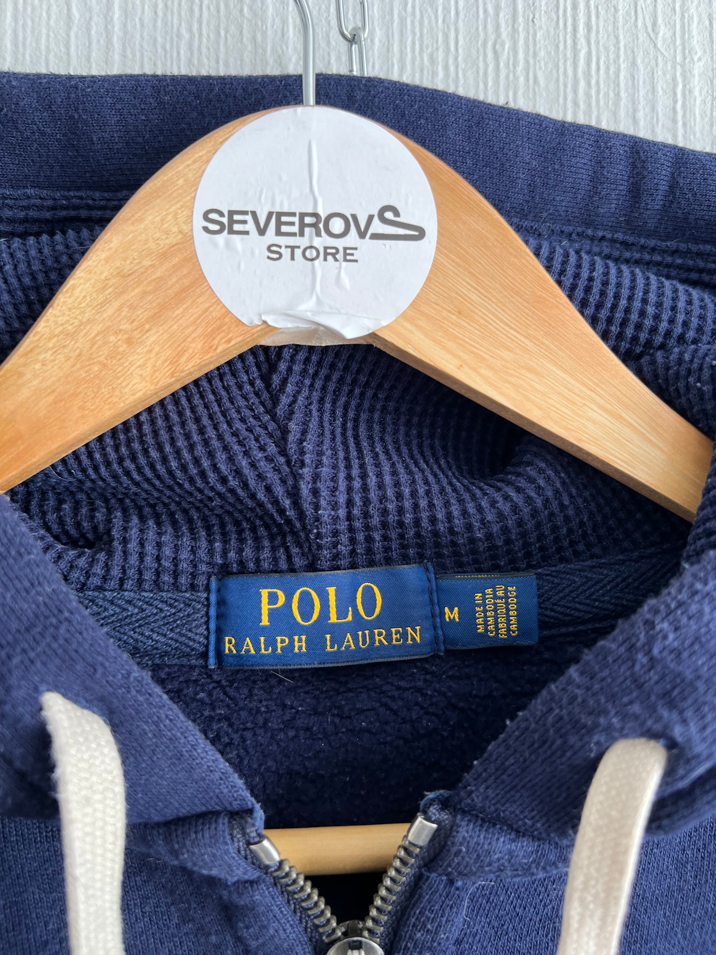 Polo Ralph Lauren Navy Cotton Mens Zip Hoodie