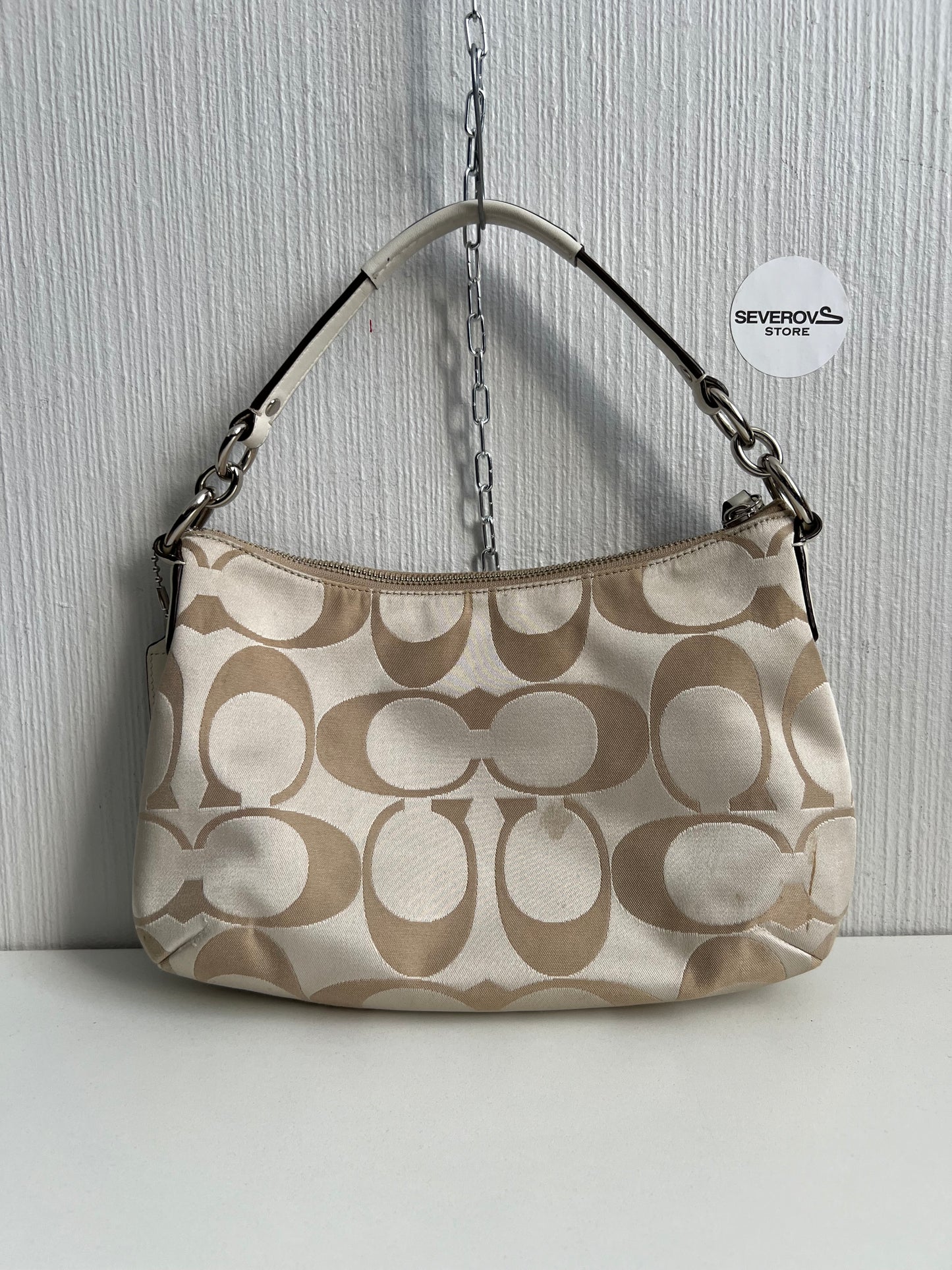Coach Cream Canvas Kristin Hobo Bag