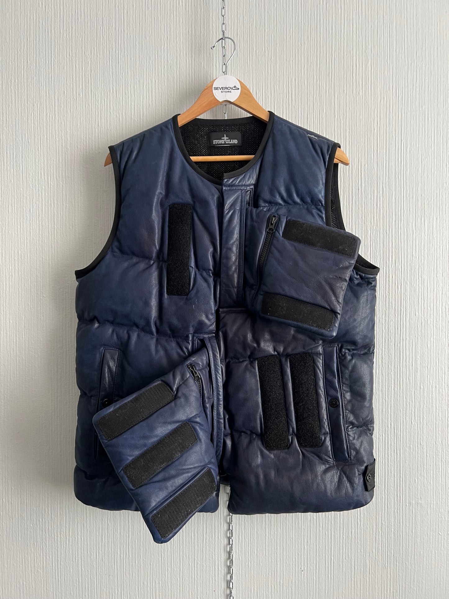 Stone Island Shadow Project AW20 Nappa Leather Utility Vest
