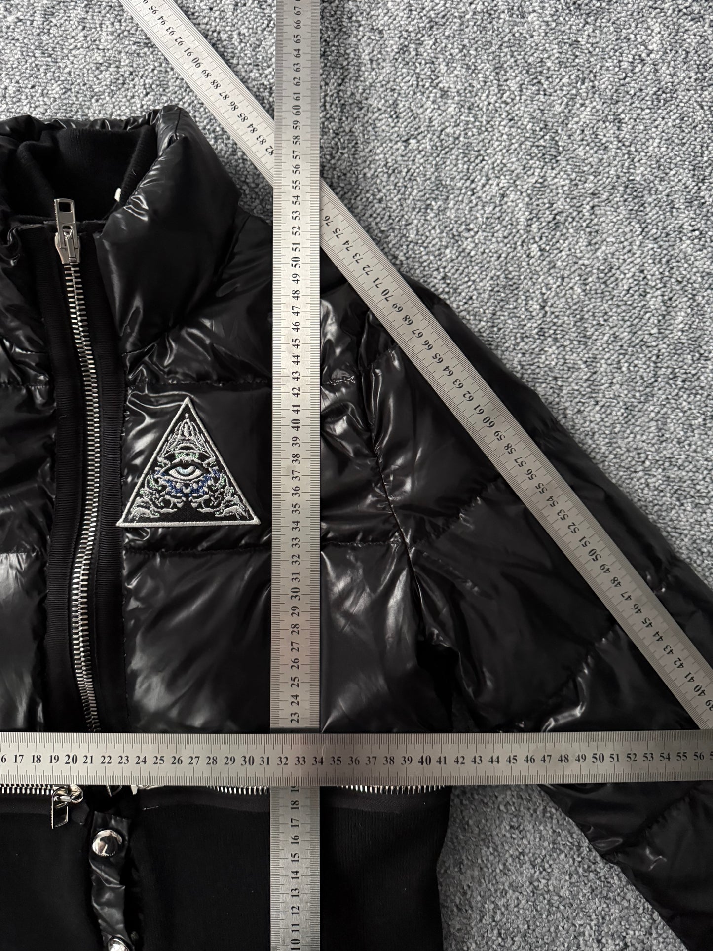 Givenchy Short Down Jacket Cashmere Knit Hem