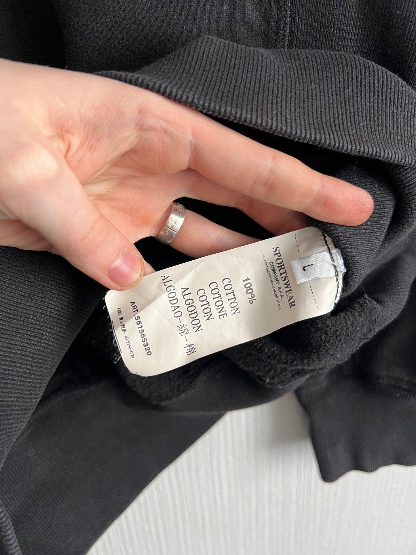 Stone Island AW2011 Black Cotton Sweatshirt