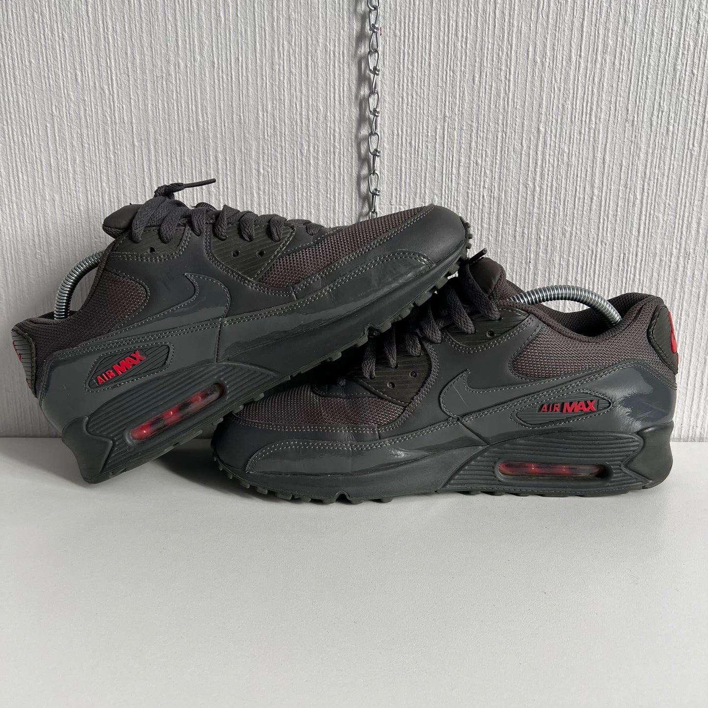 Nike Air Max 90 Midnight Fog/University Red Mens Shoes