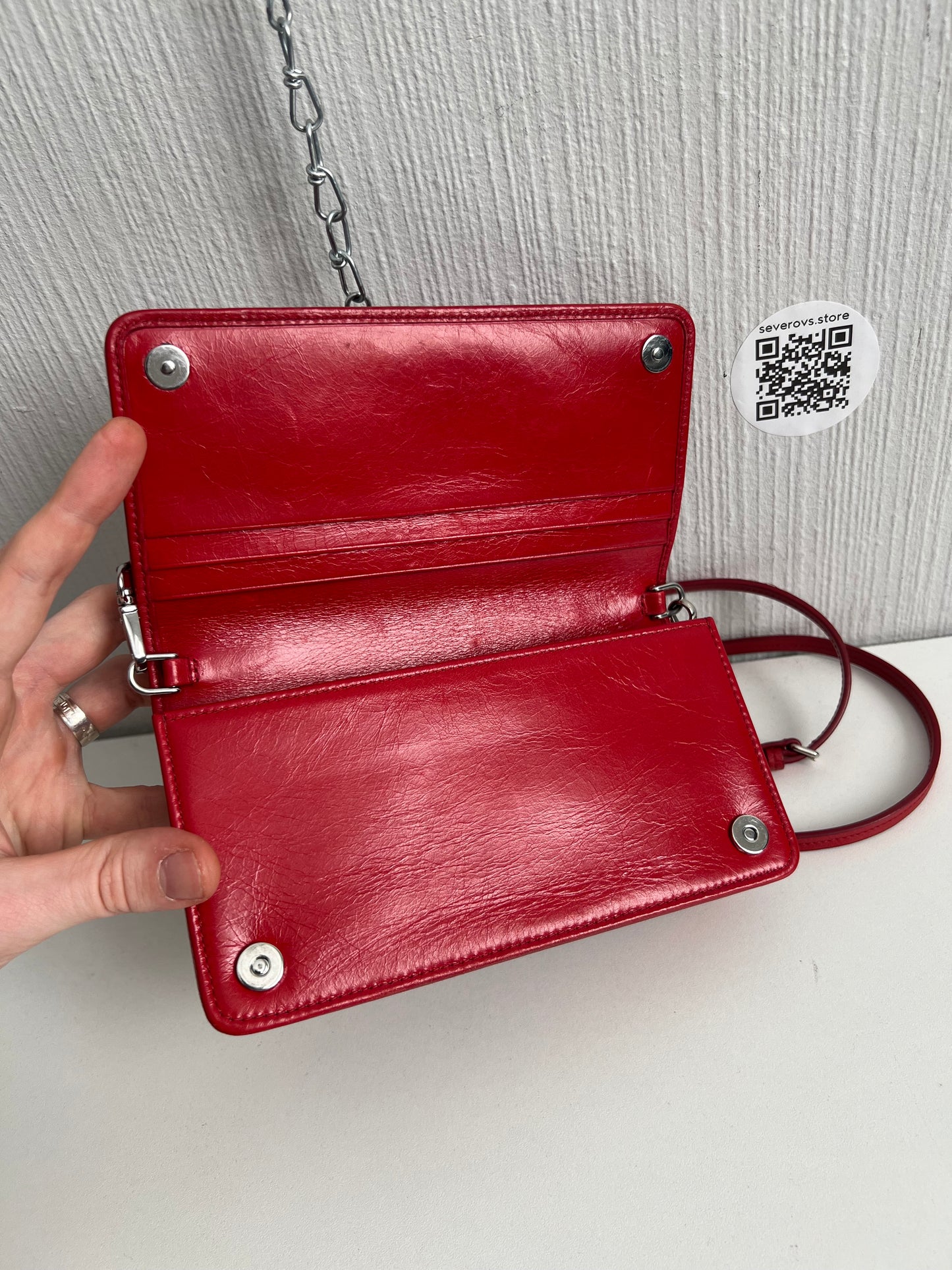 Miu Miu Clutch Crossbody Matelasse Quilted Red Leather Clutch Bag with Removable Crossbody Strap
