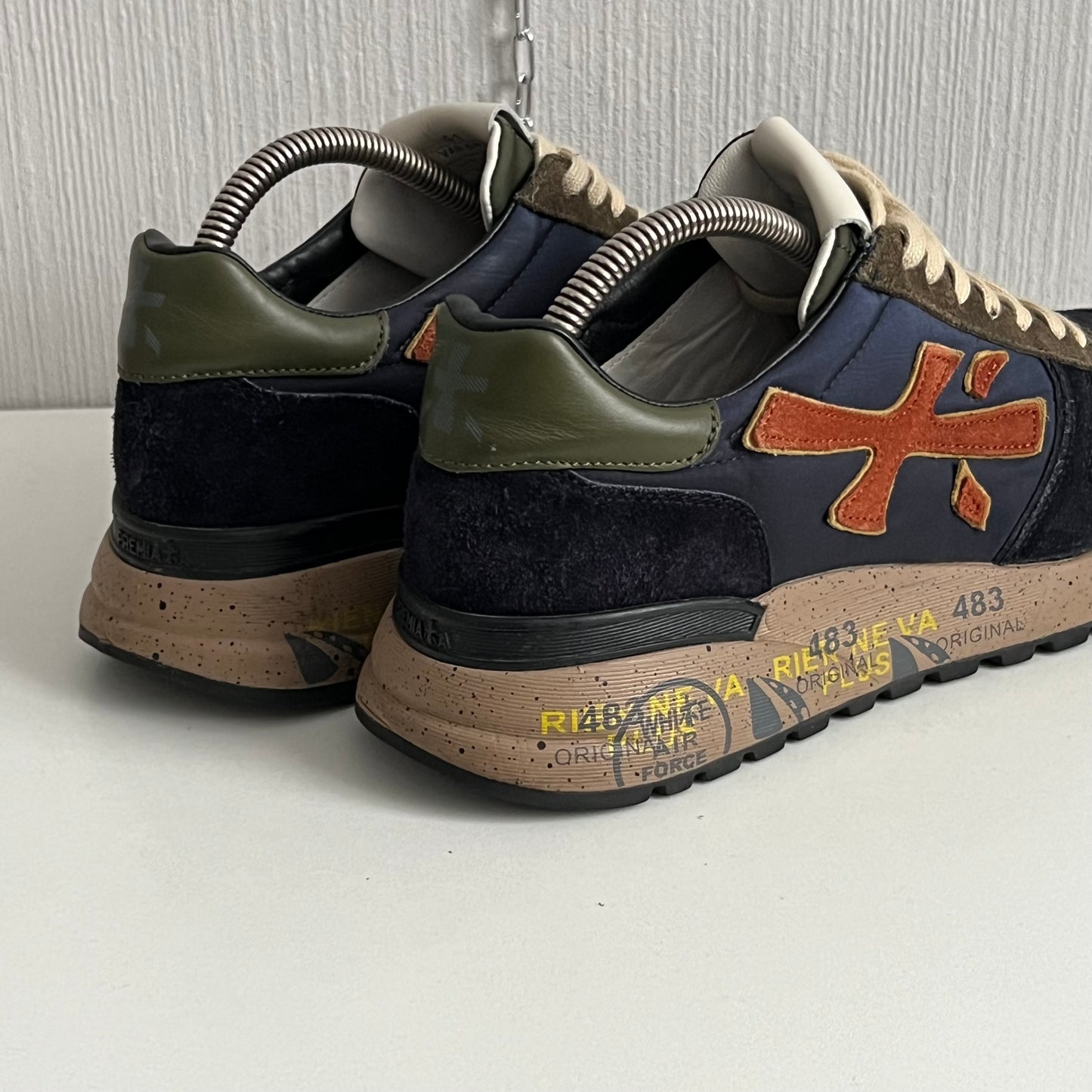 Premiata Mick Var.6419 Mens Navy Suede Shoes