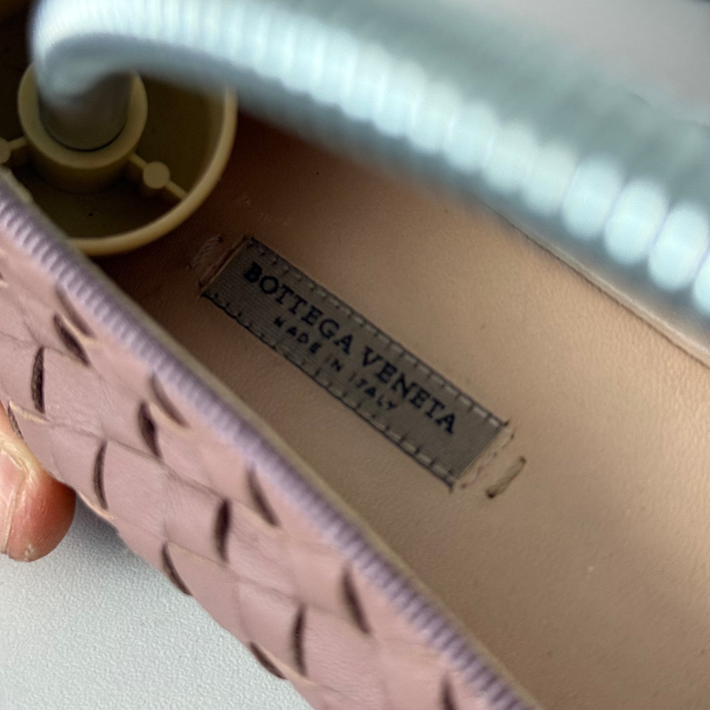 Bottega Veneta Pink Intrecciato Leather Loafers