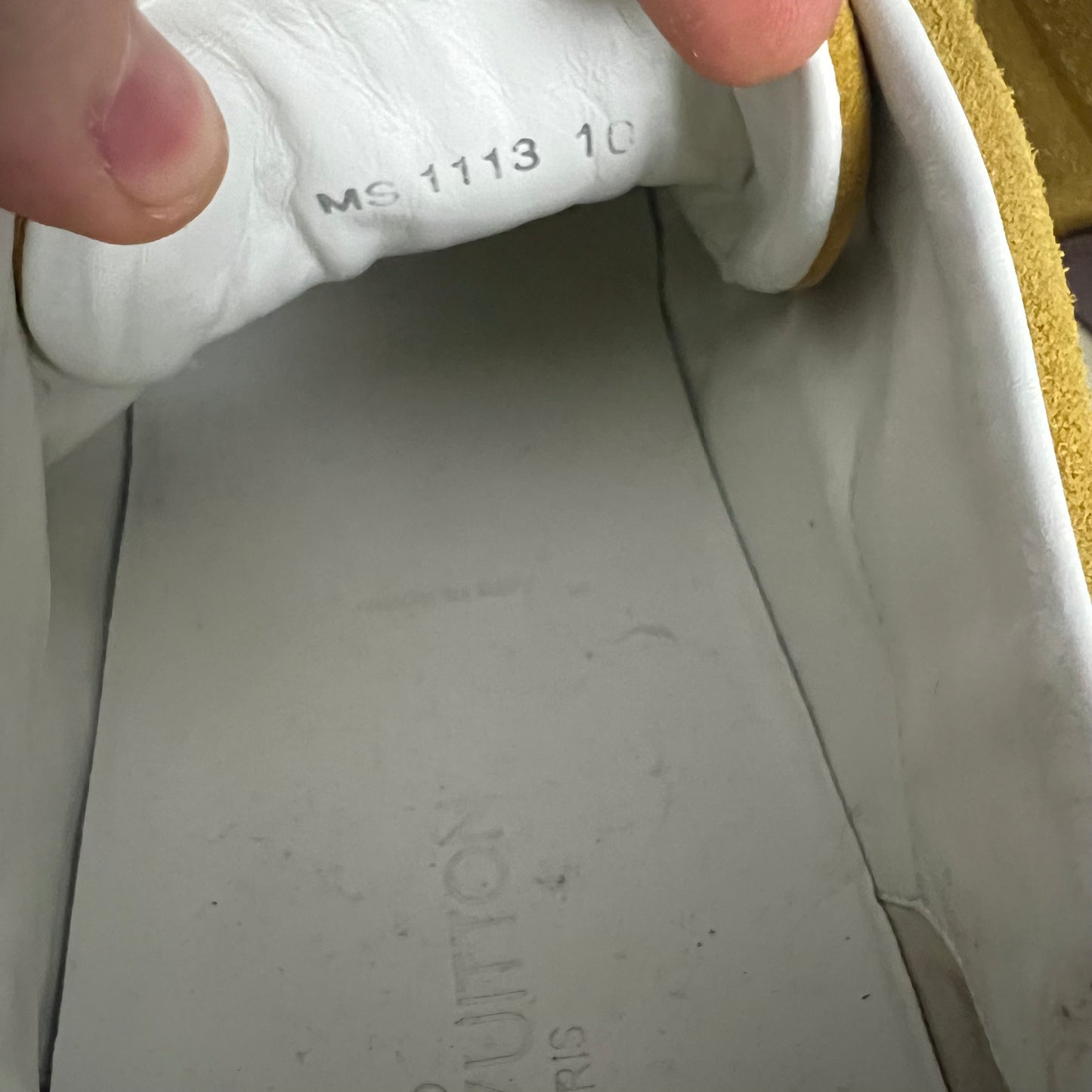Louis Vuitton Fuselage Sneakers in Yellow Suede