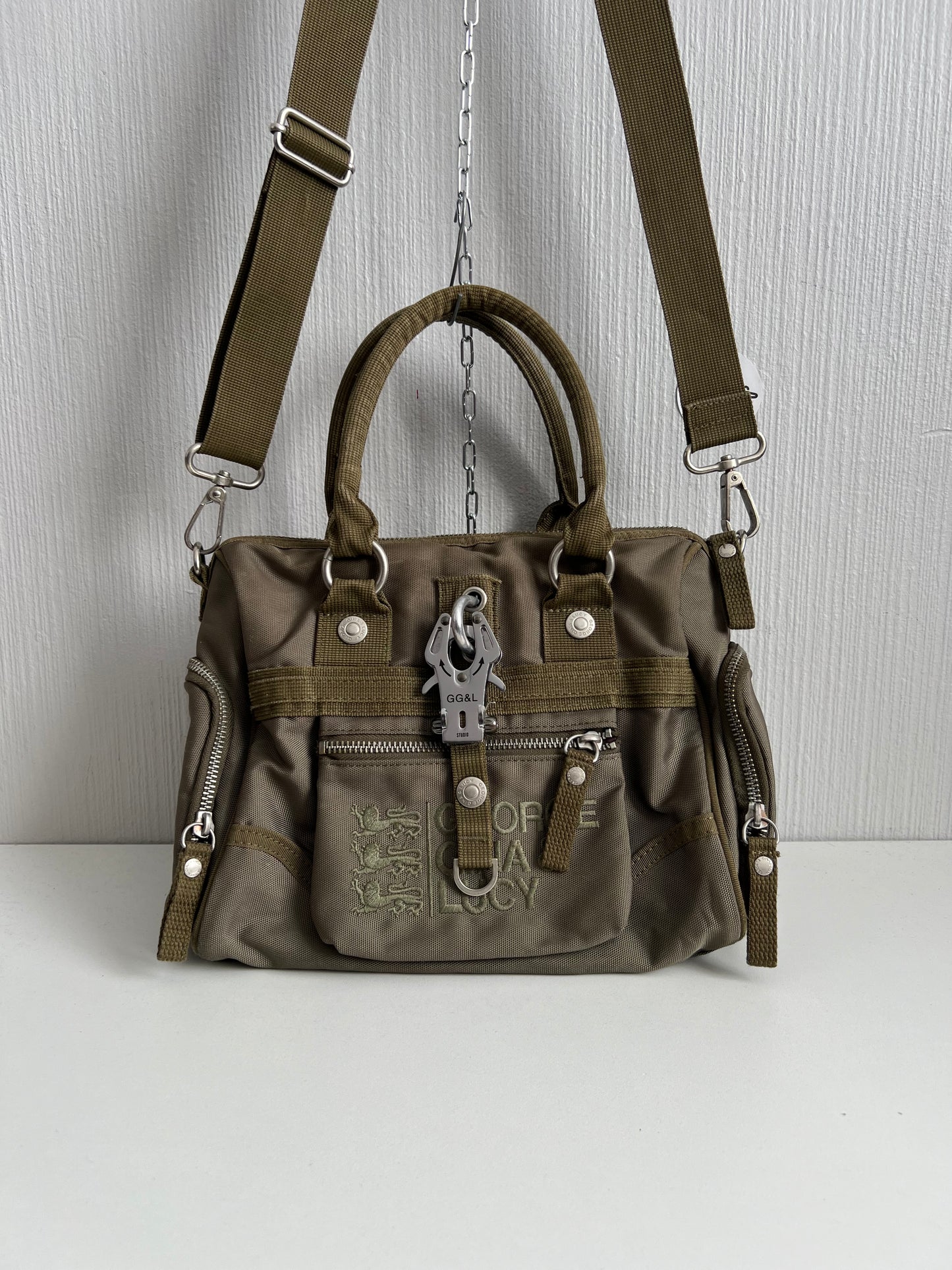 GGL George Gina and Lucy Goodbye Johnny Khaki Bag