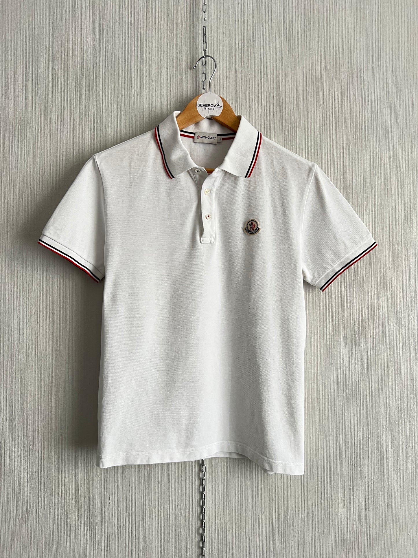 Moncler Maglia White Cotton Polo T-shirt