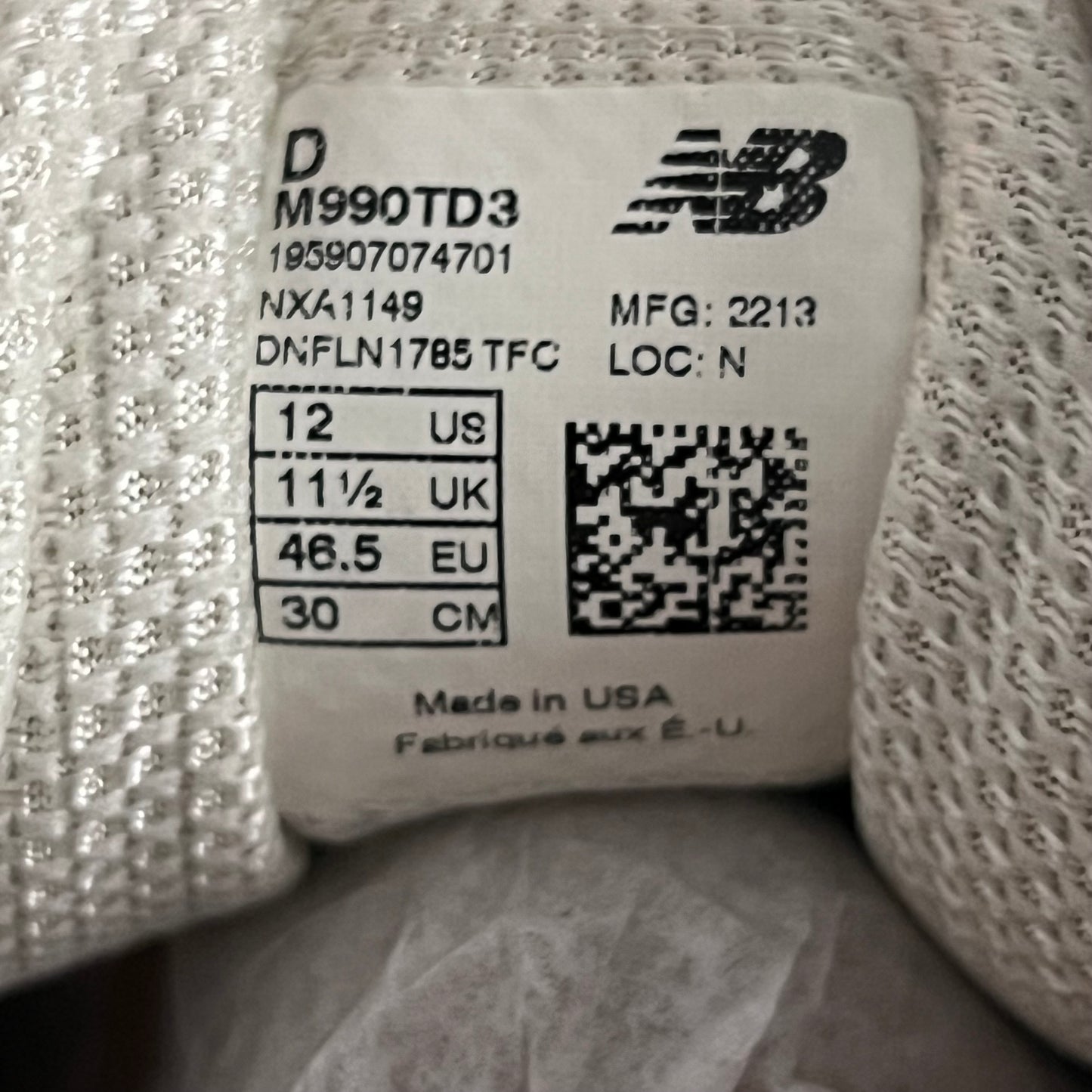 New Balance 990v3 Made in USA Raw Amethyst Shoes